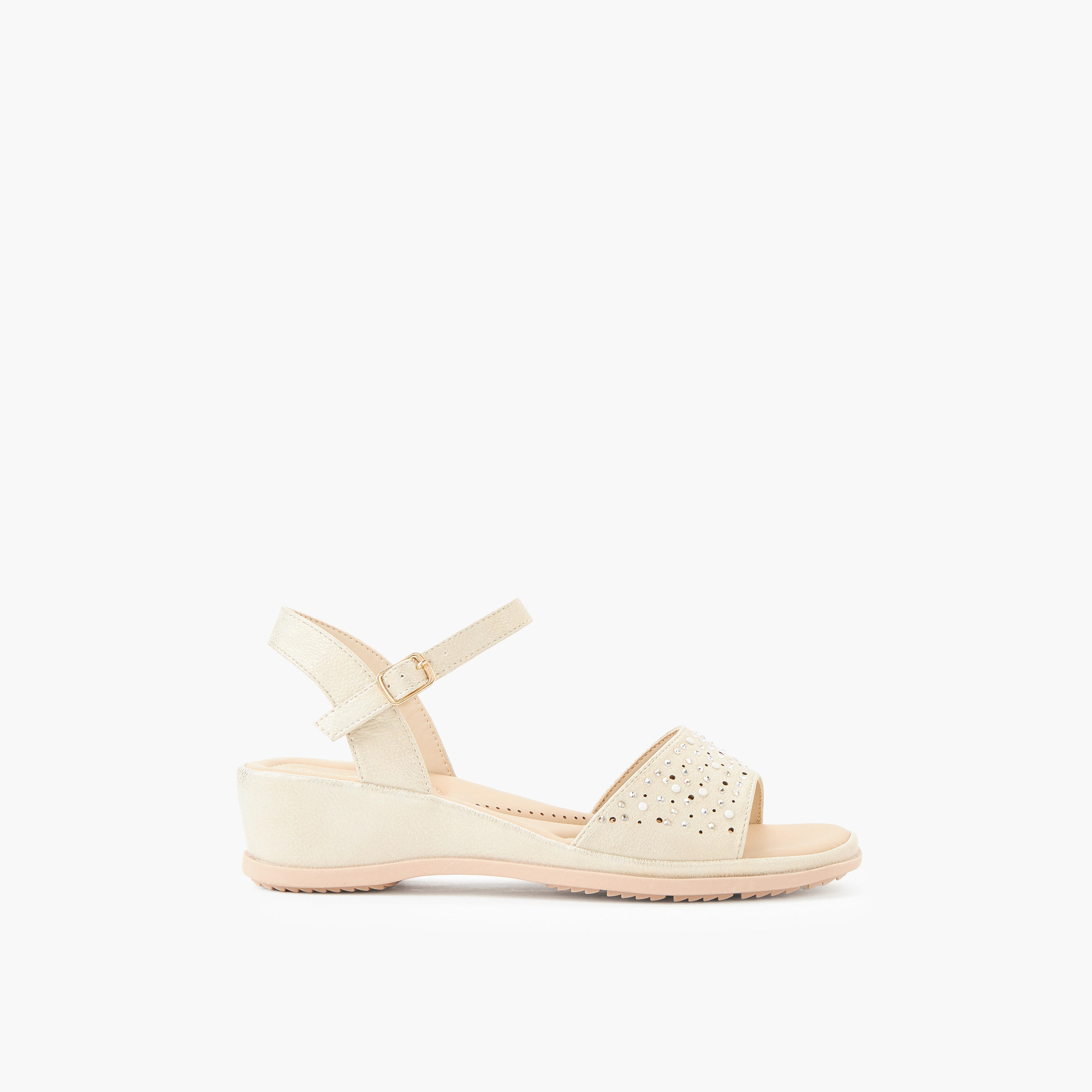 Le Confort Women Embellished Wedge Heel Sandals-women-shoes-sandals-heeled-image-3