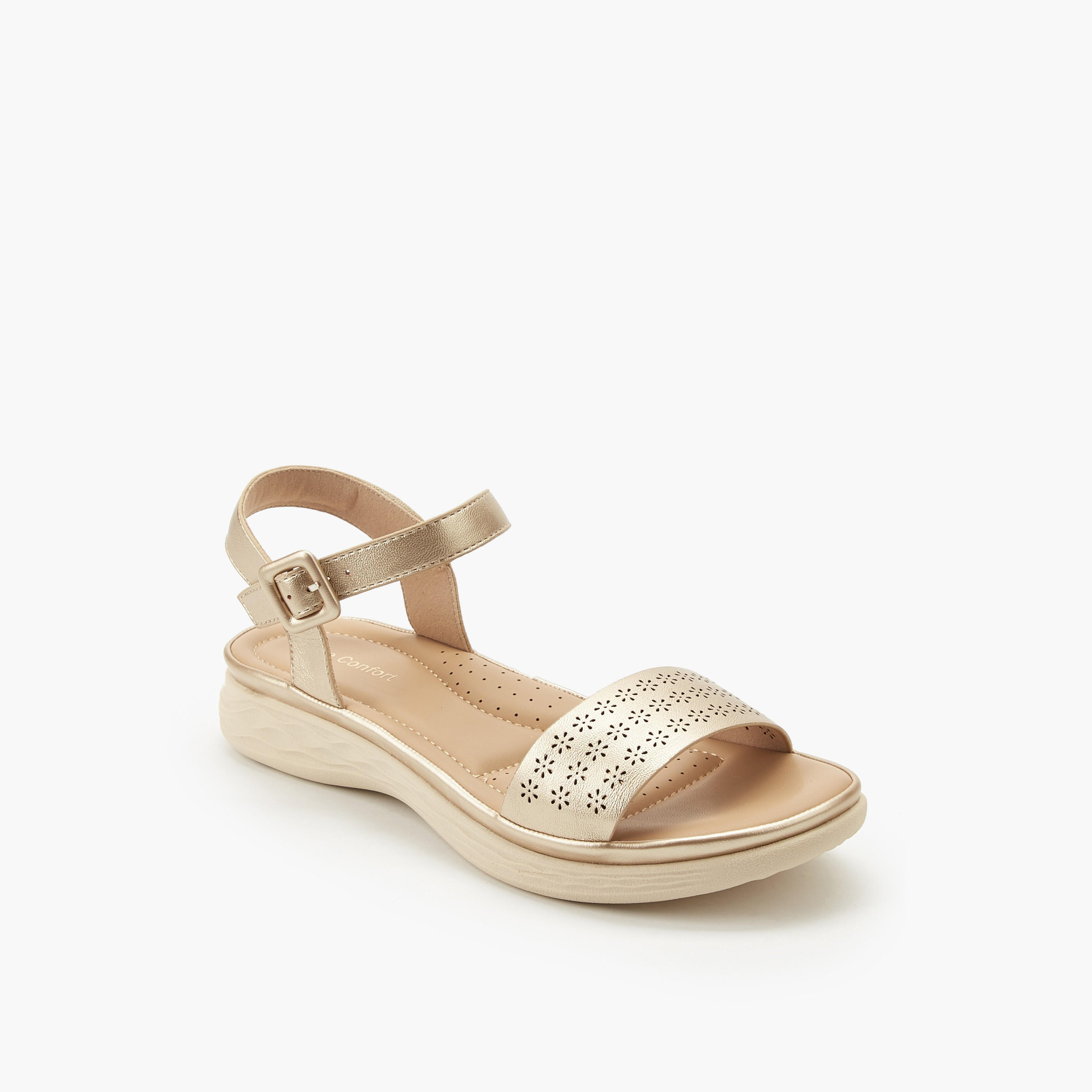 Le Confort Women Perforated Detail Sandals-women-shoes-flats-sandals-image-2