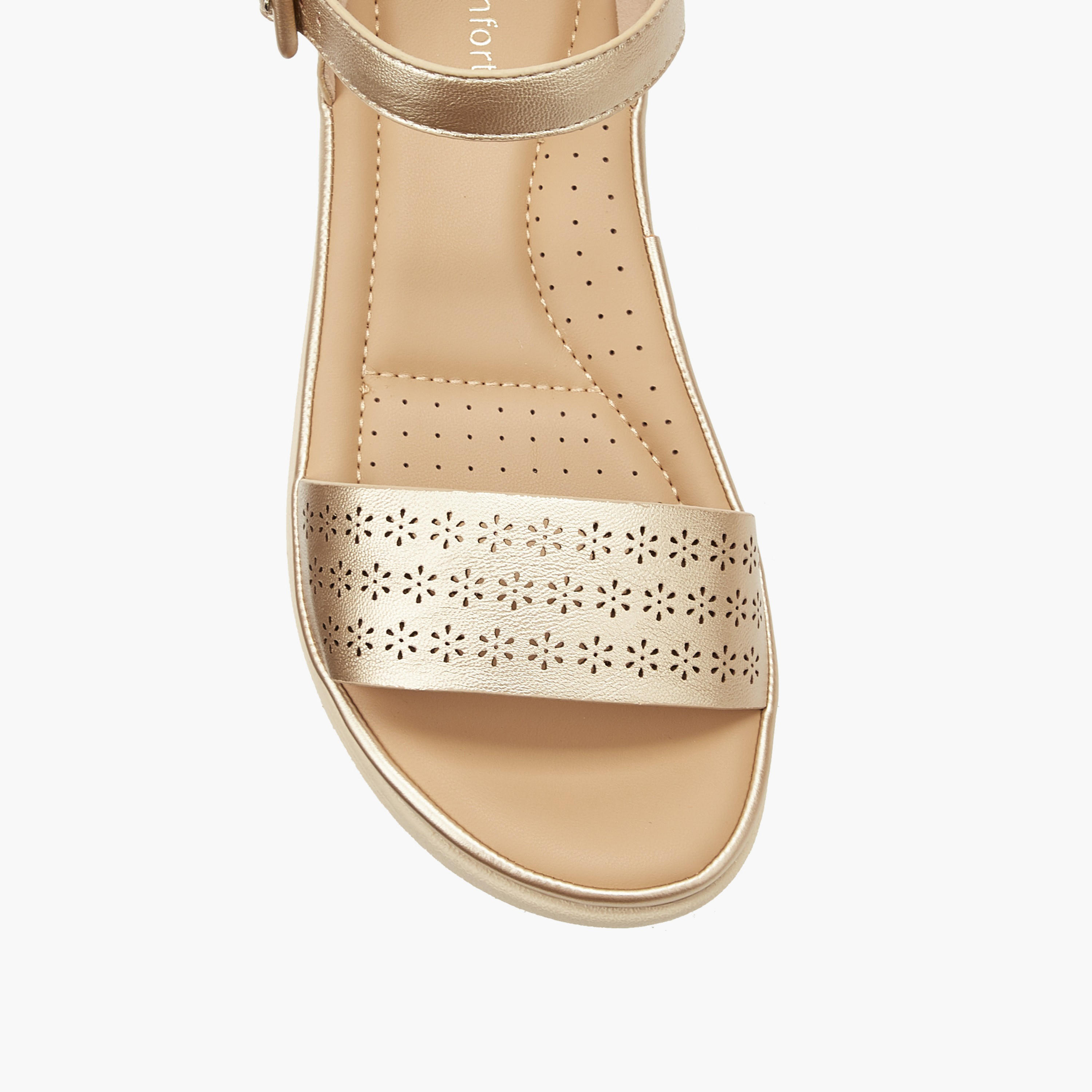 Le Confort Women Perforated Detail Sandals-women-shoes-flats-sandals-image-4