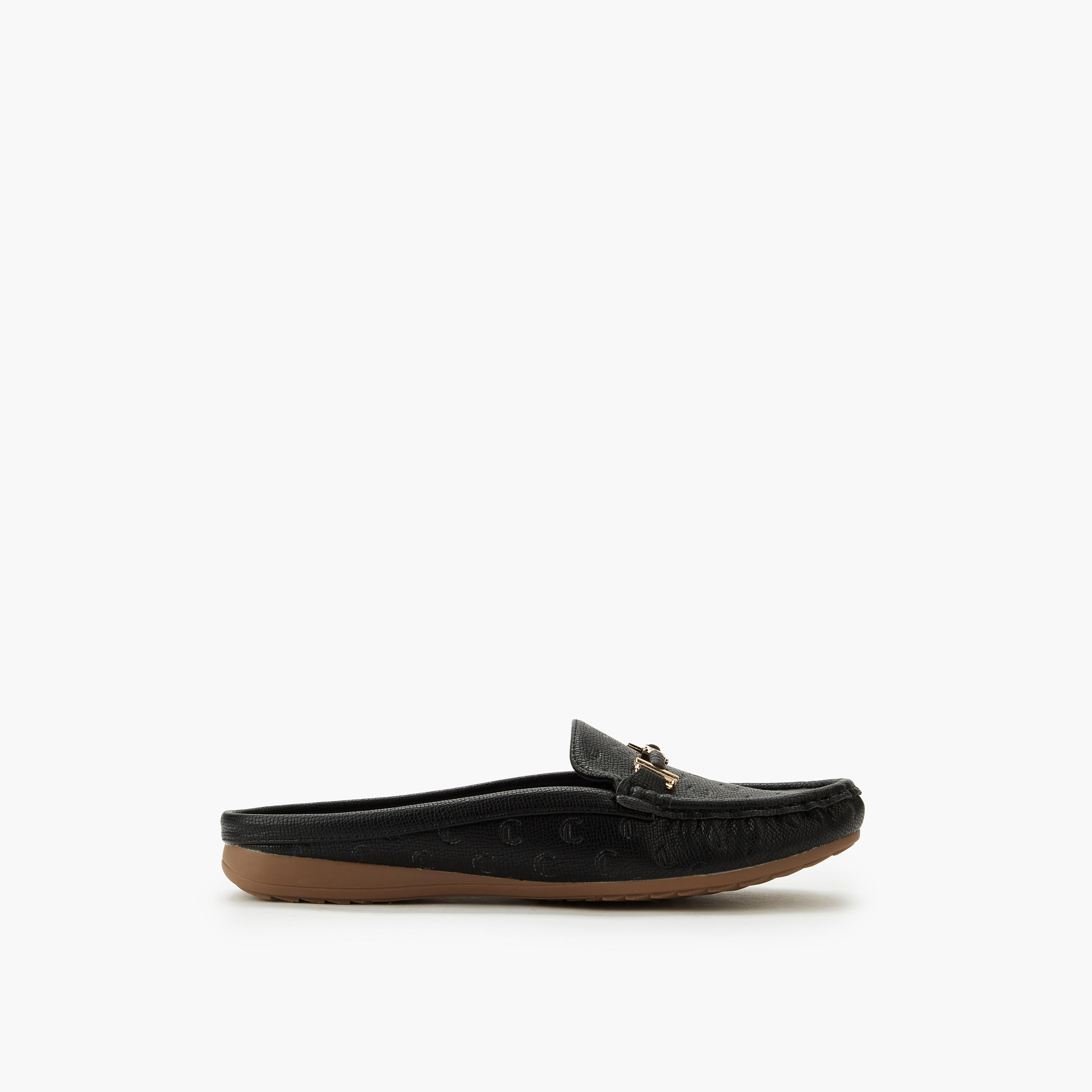 Le Confort Women Monogram Embossed Mules-women-shoes-flats-mules-image-5