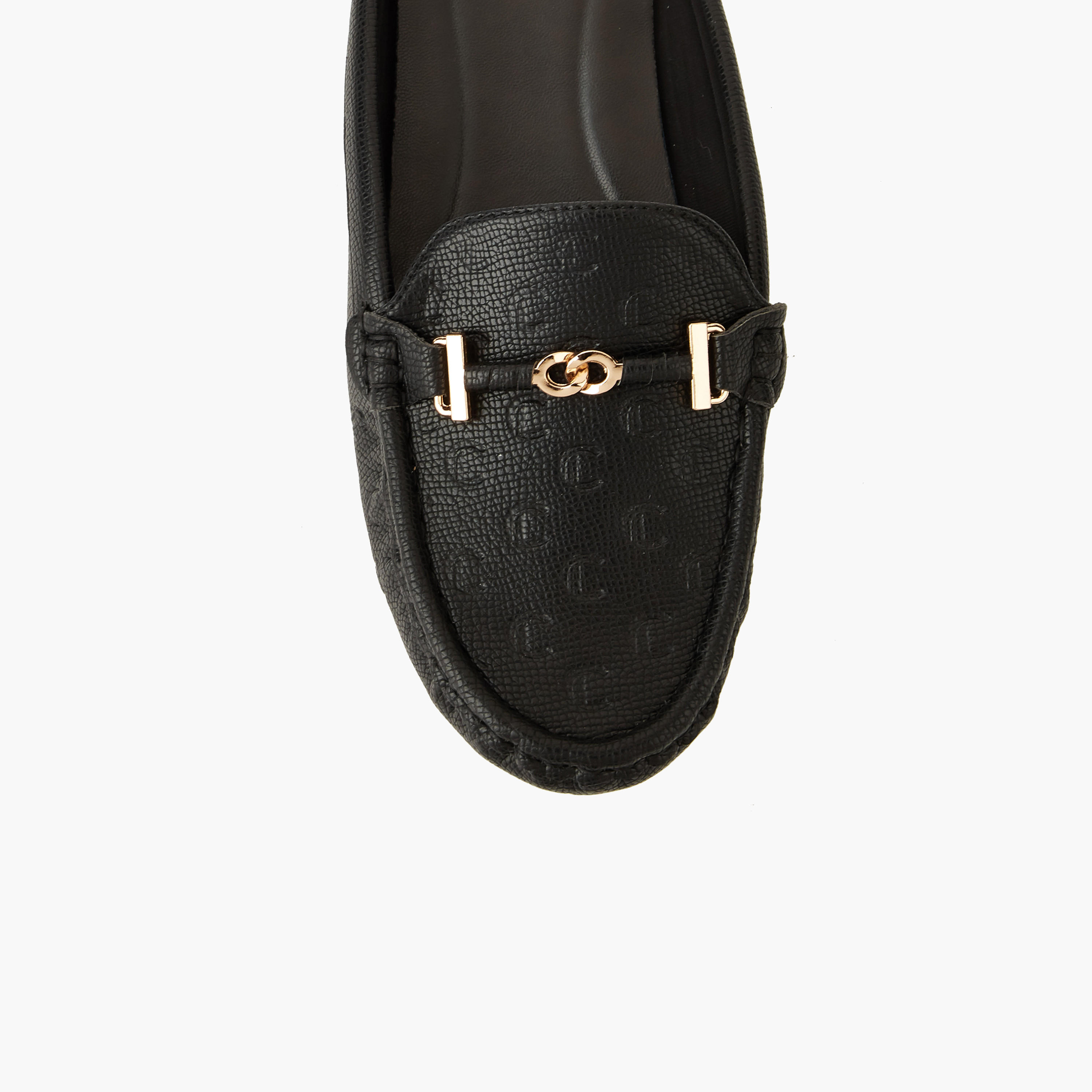 Le Confort Women Monogram Embossed Mules-women-shoes-flats-mules-image-1