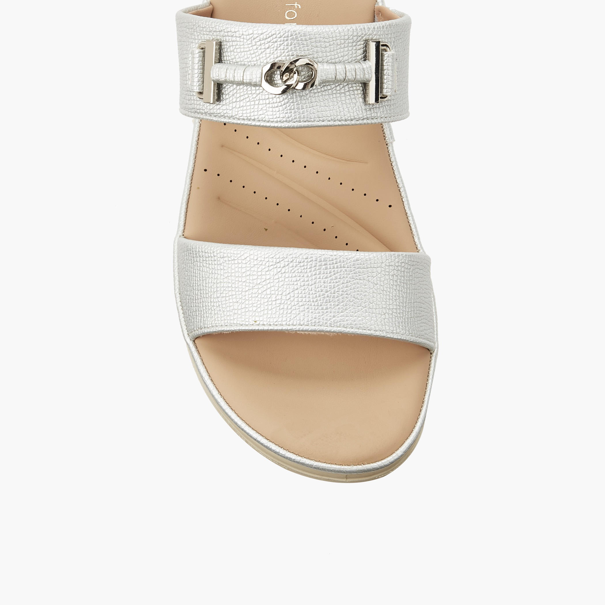 Le Confort Women Metallic Detail Slide Sandals-women-shoes-flats-sandals-image-4