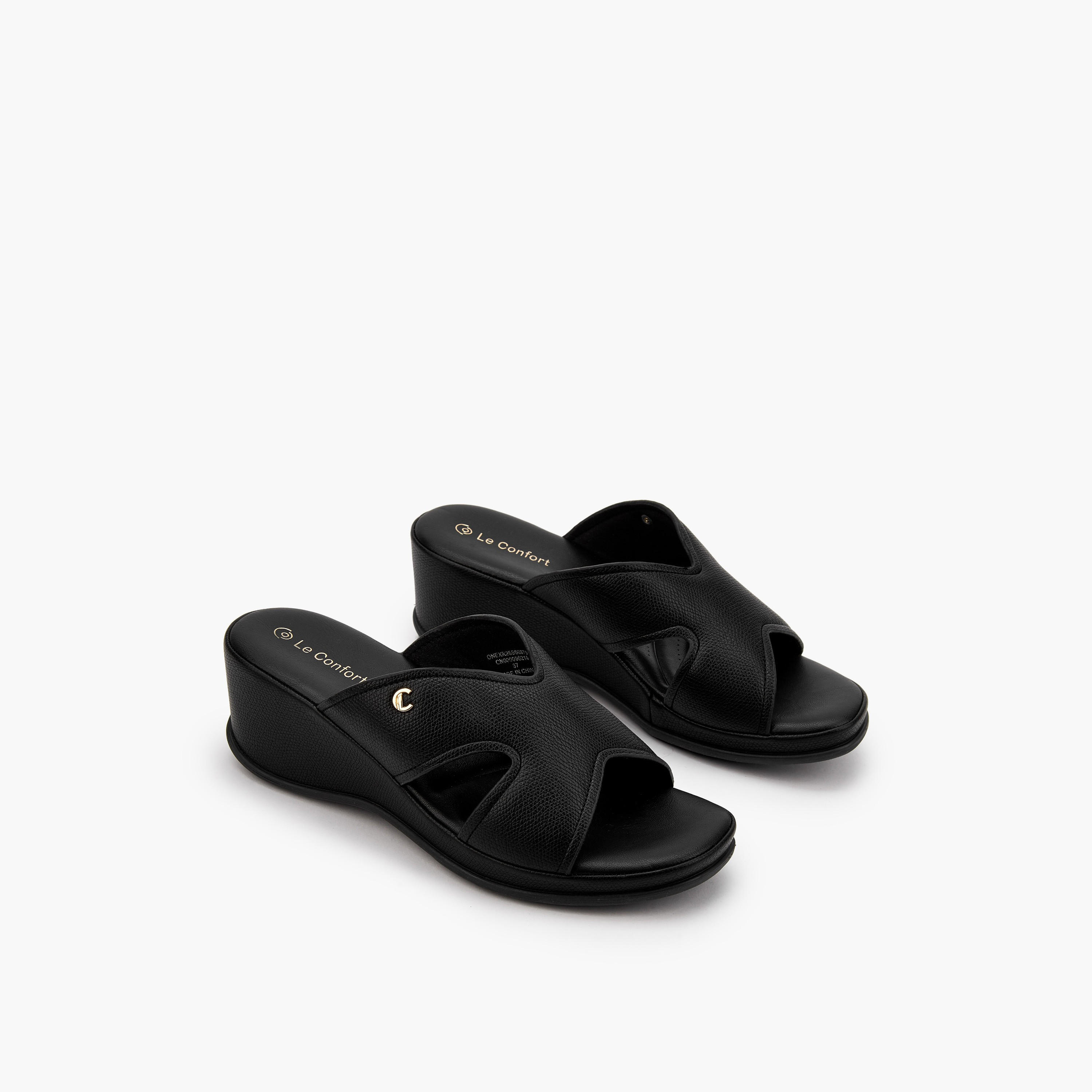 Le Confort Women Wedge Heel Comfort Sandals-women-shoes-sandals-heeled-image-1