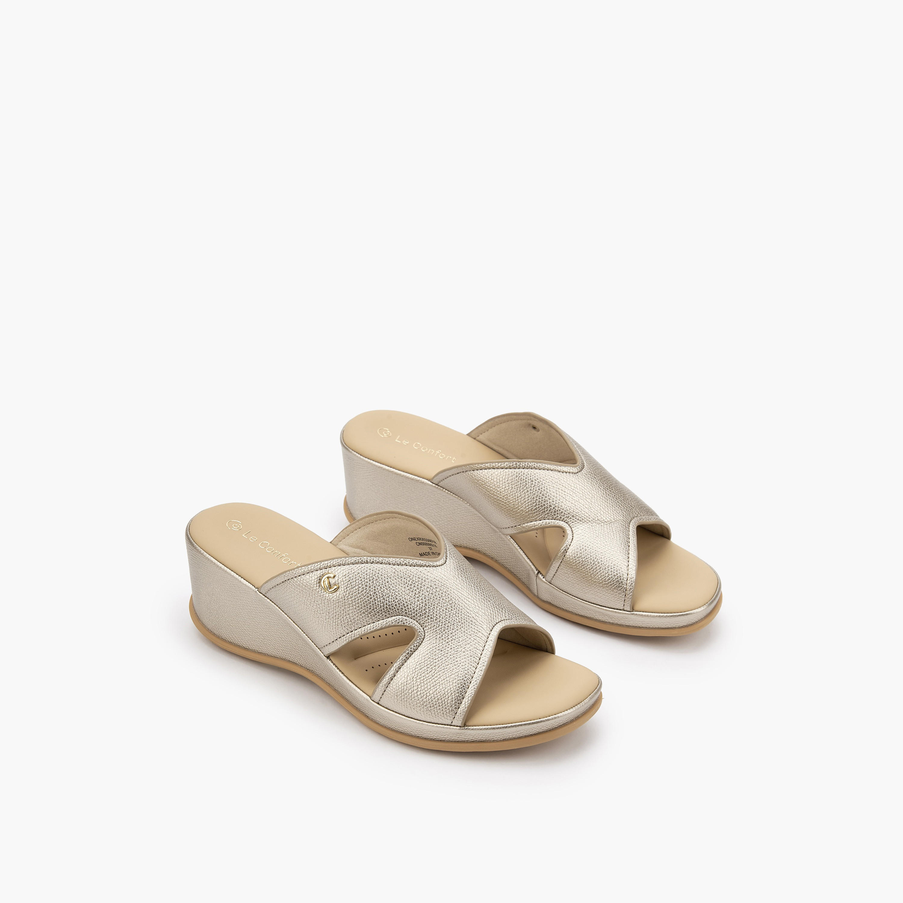 Le Confort Women Wedge Heel Comfort Sandals-women-shoes-sandals-heeled-image-1