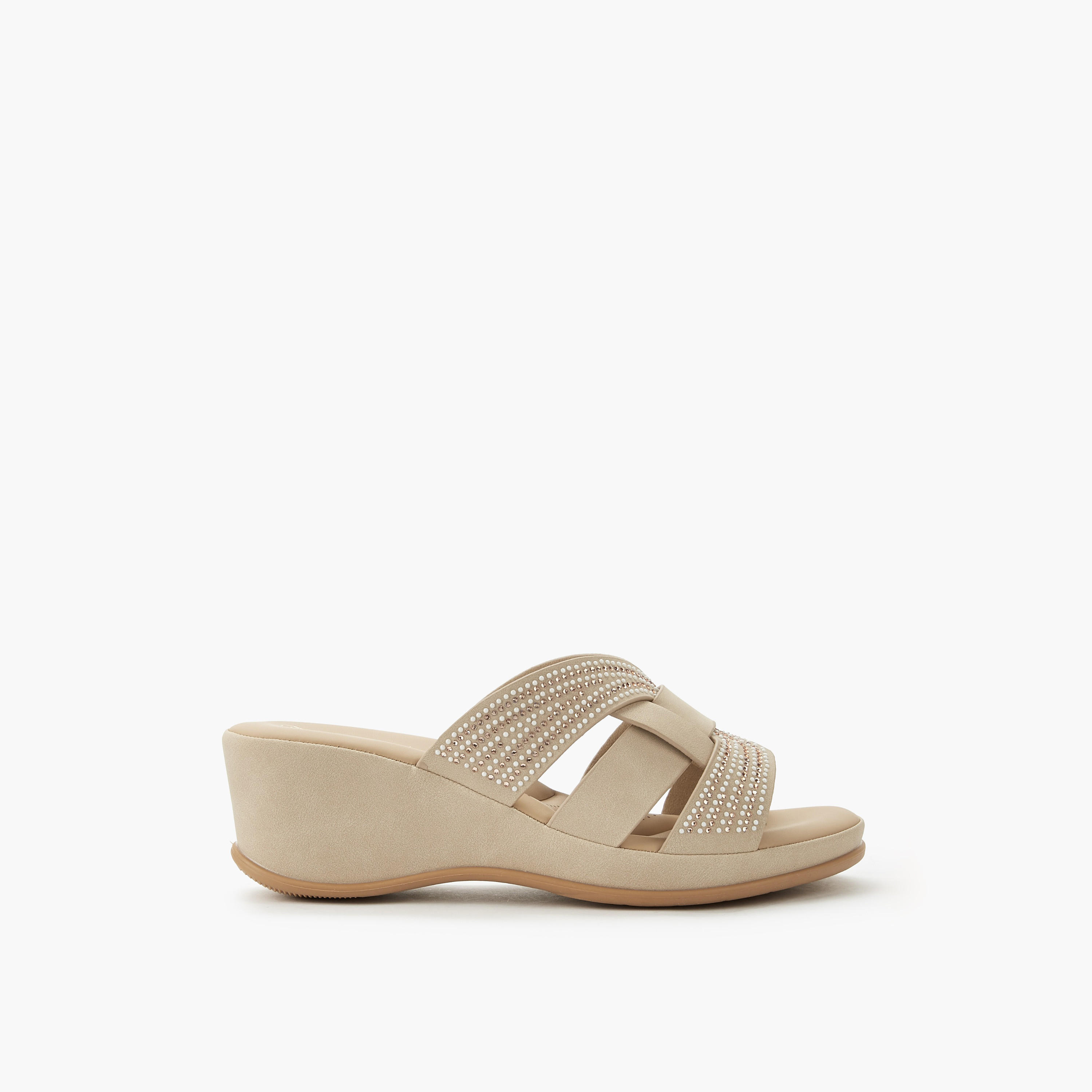 Le Confort Women Embellished Wedge Heel Comfort Sandals-women-shoes-sandals-heeled-image-3