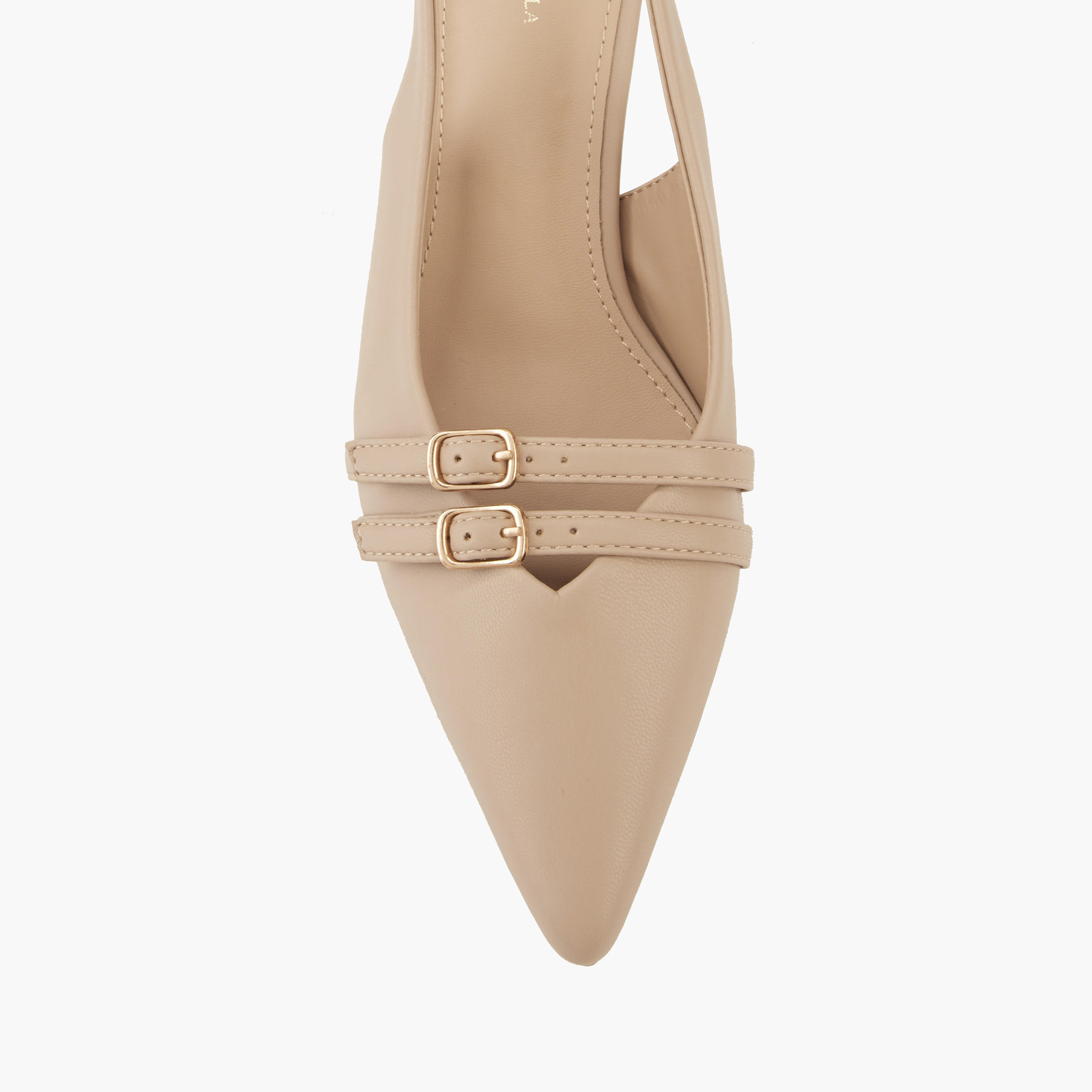 Flora Bella Buckle Accent Shoes with Flared Heels-women-shoes-heels-image-4