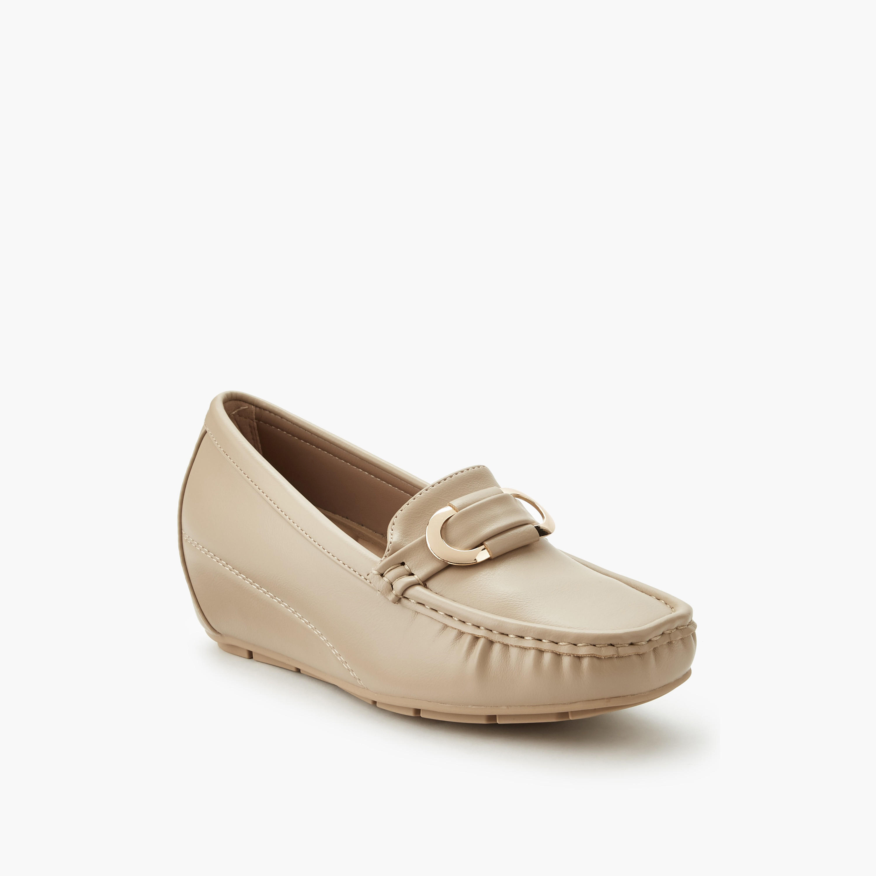 Le Confort Women Wedge Heel Loafers-women-shoes-sandals-heeled-image-2