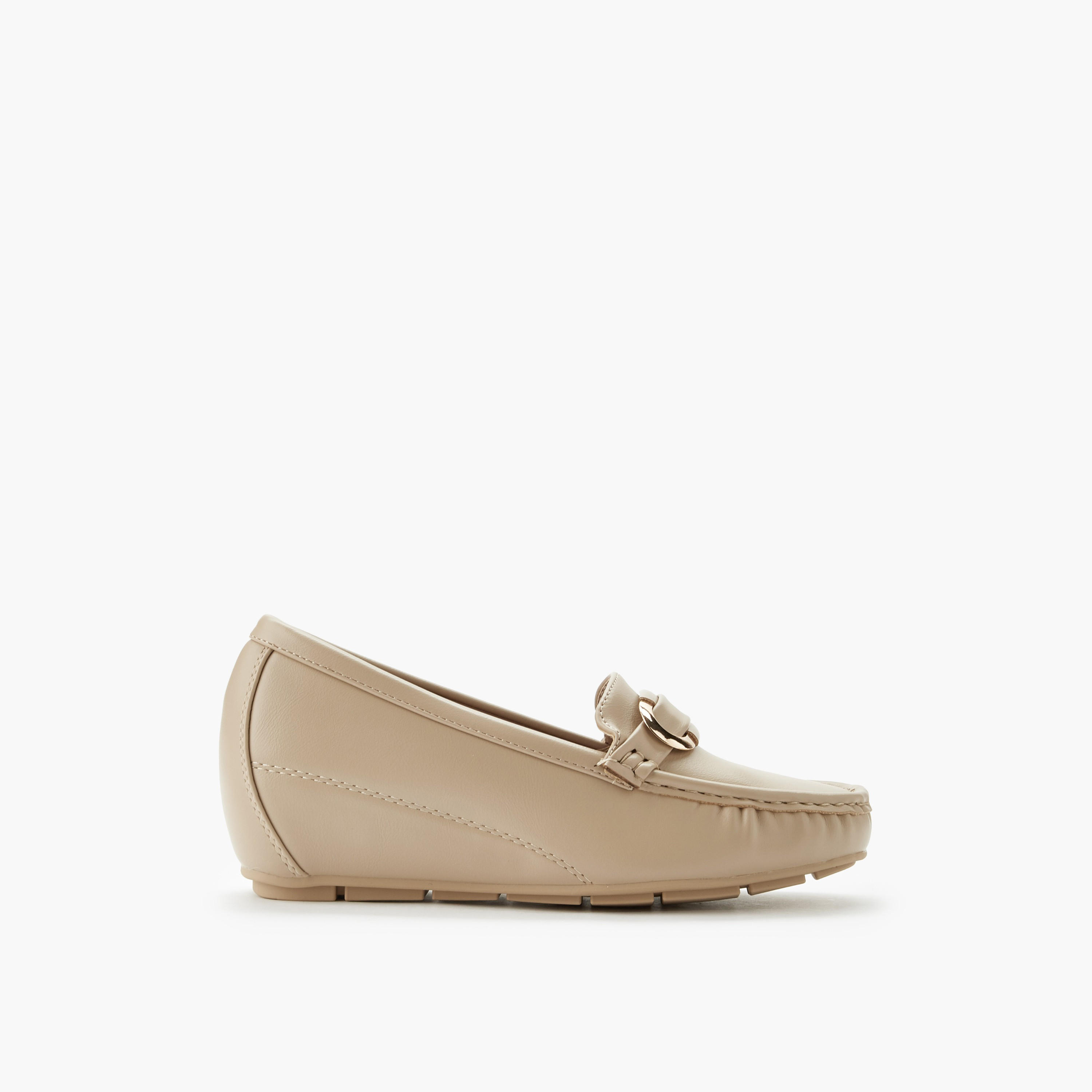 Le Confort Women Wedge Heel Loafers-women-shoes-sandals-heeled-image-3