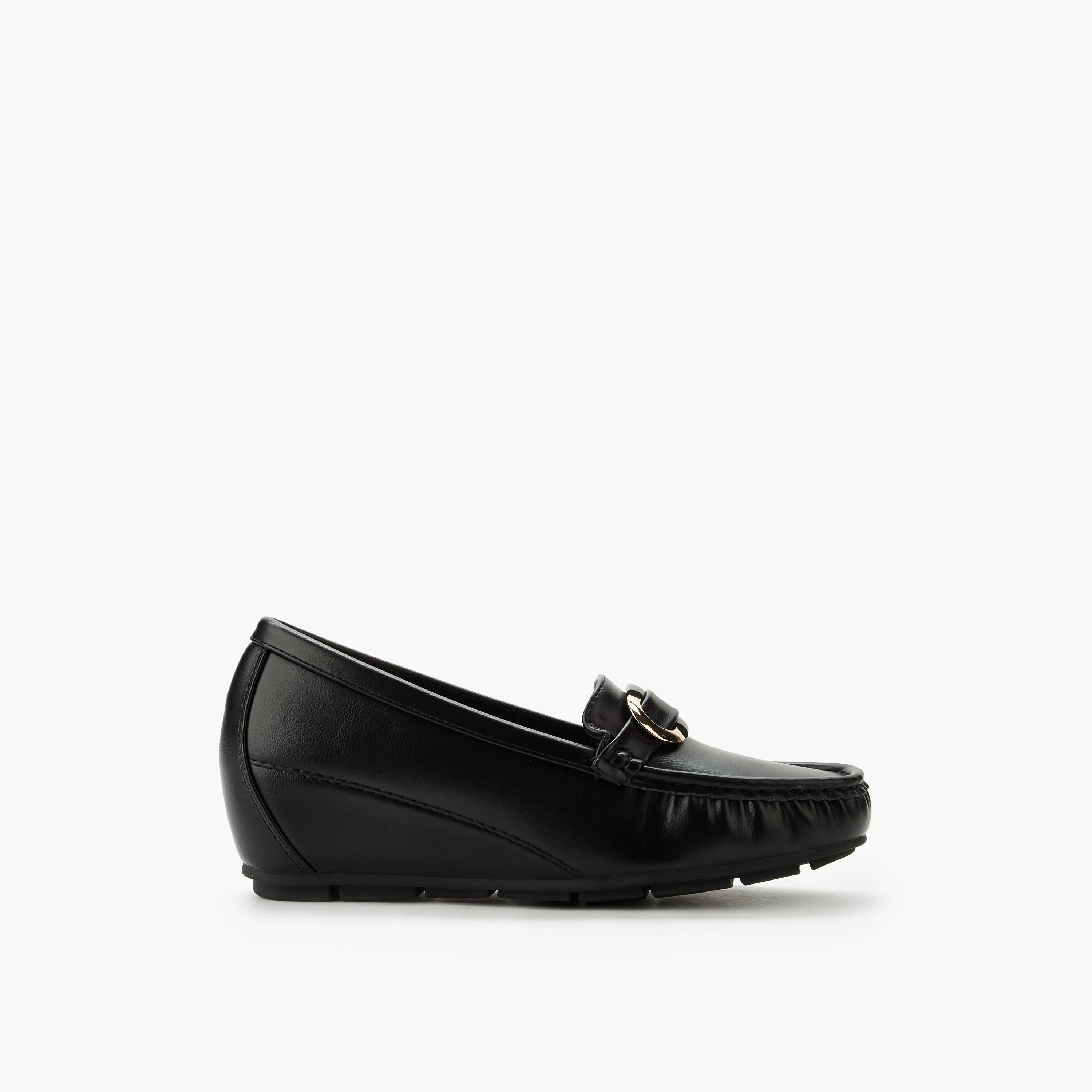 Le Confort Women Wedge Heel Loafers-women-shoes-sandals-heeled-image-3