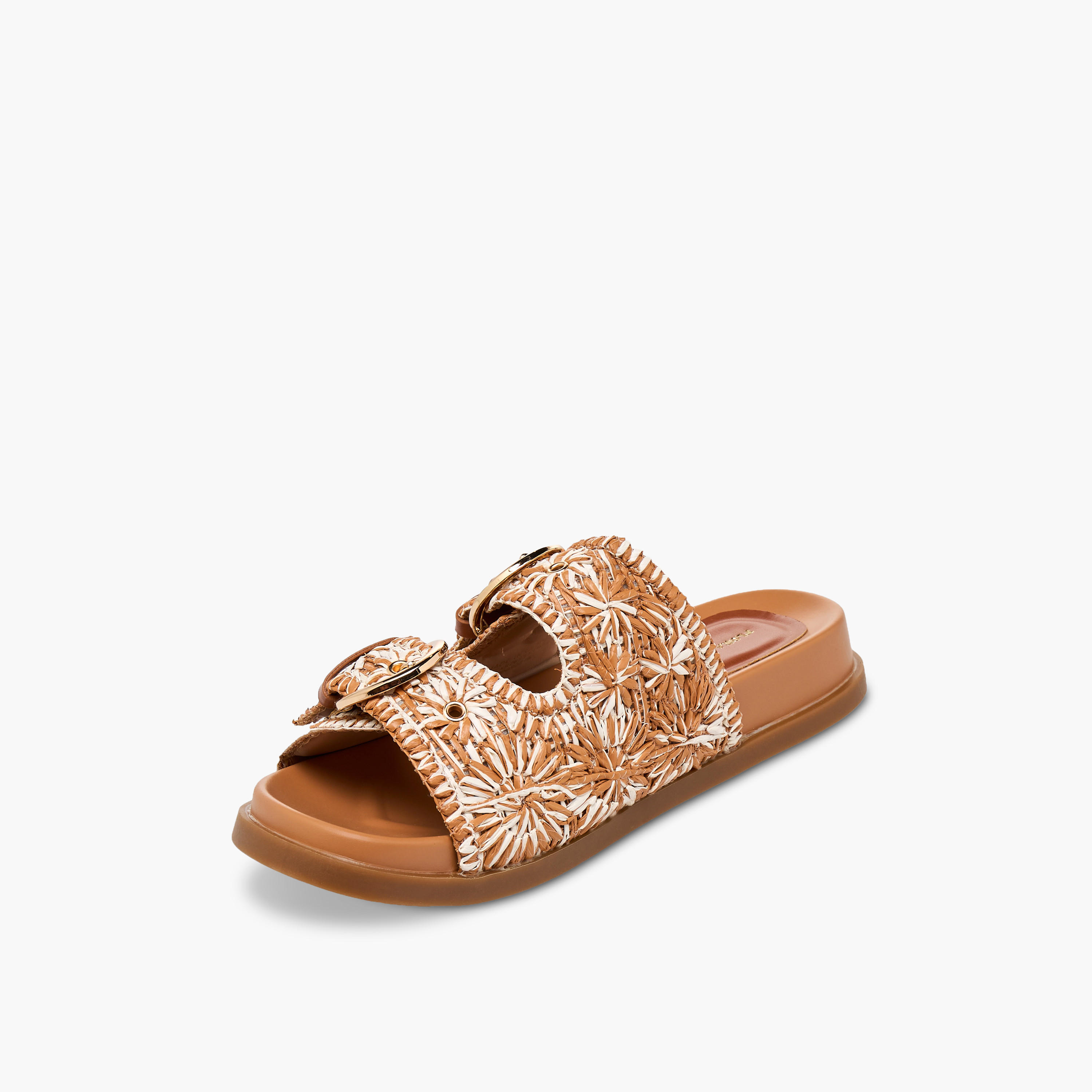 صندل سهل الارتداء بنمط منسوج بارز الملمس للنساء من فلورا بيلا-women-shoes-flats-sandals-image-3