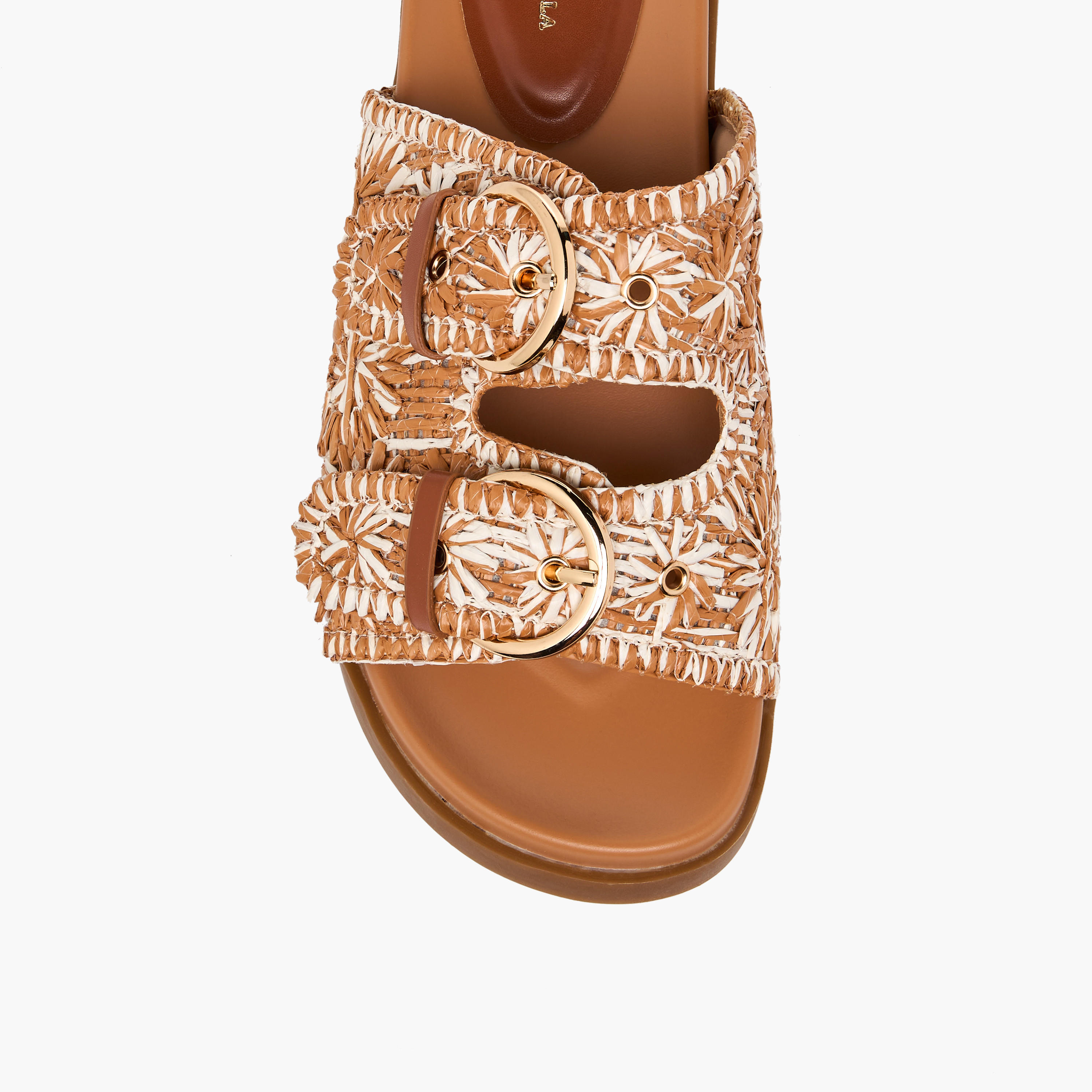 صندل سهل الارتداء بنمط منسوج بارز الملمس للنساء من فلورا بيلا-women-shoes-flats-sandals-image-6