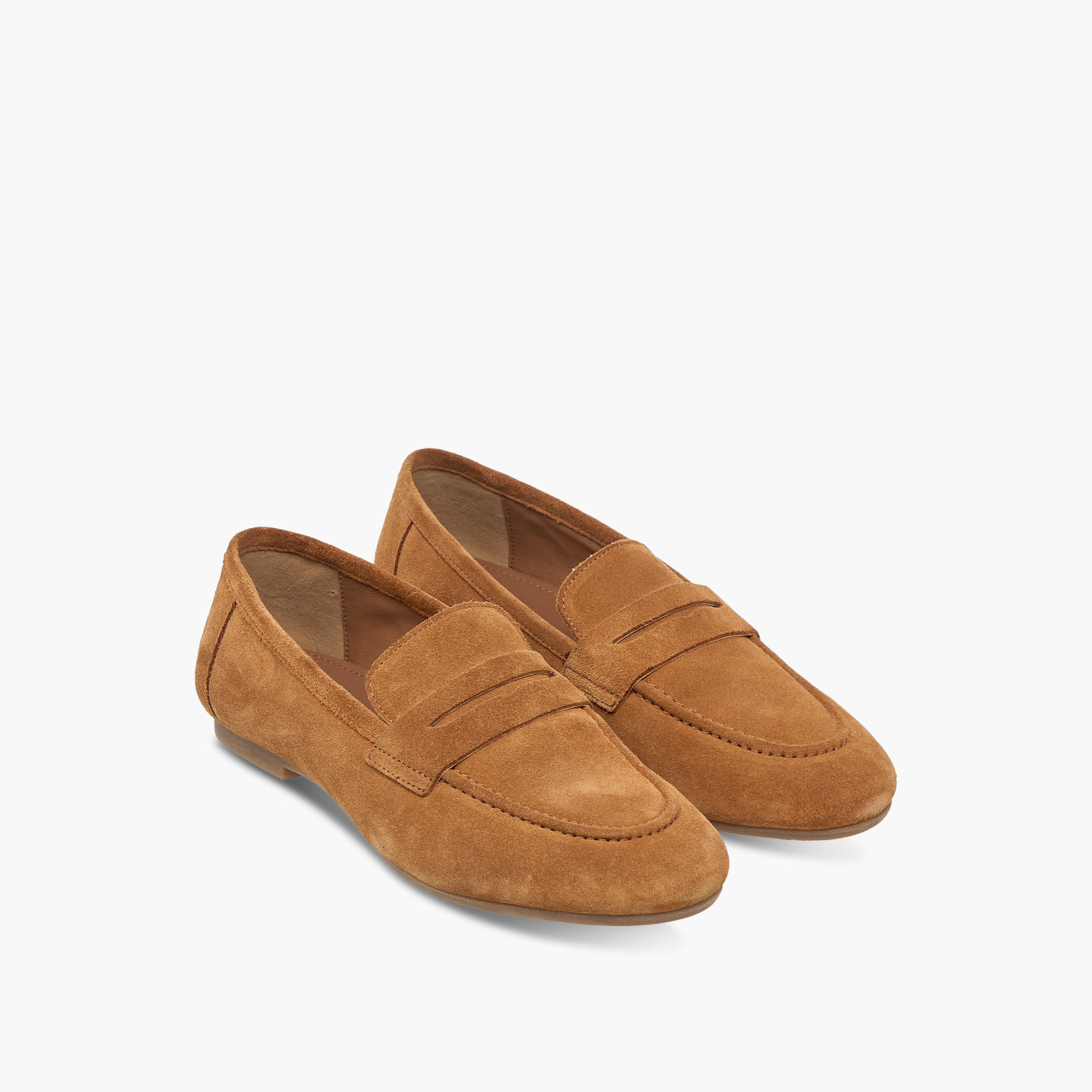 Paprika Textured Slip-On Loafers with Cut-Out Detail-women-shoes-flats-loafers-image-1