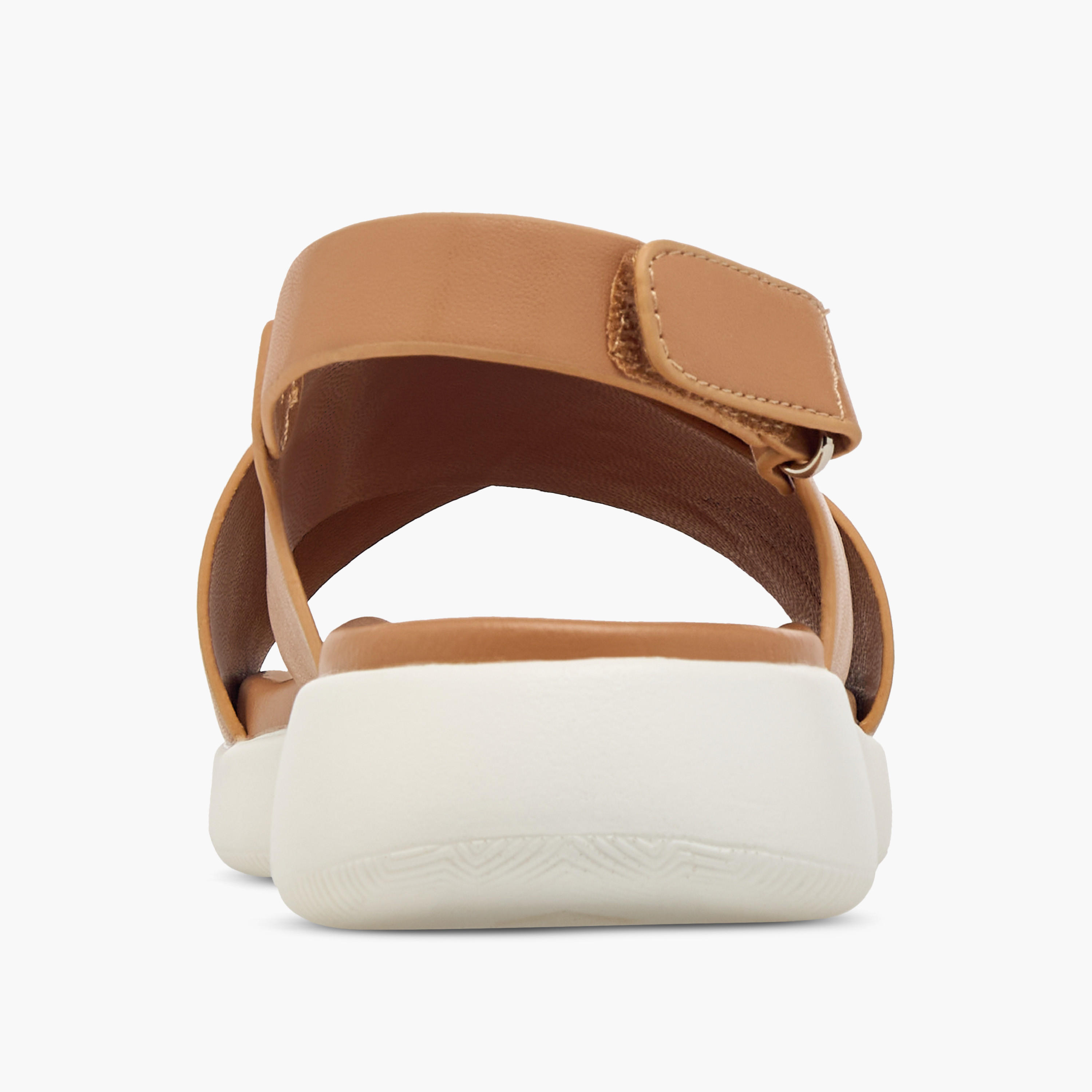 Le Confort Solid Cross Strap Comfort Sandals with Hook and Loop Closure-women-shoes-flats-sandals-image-5