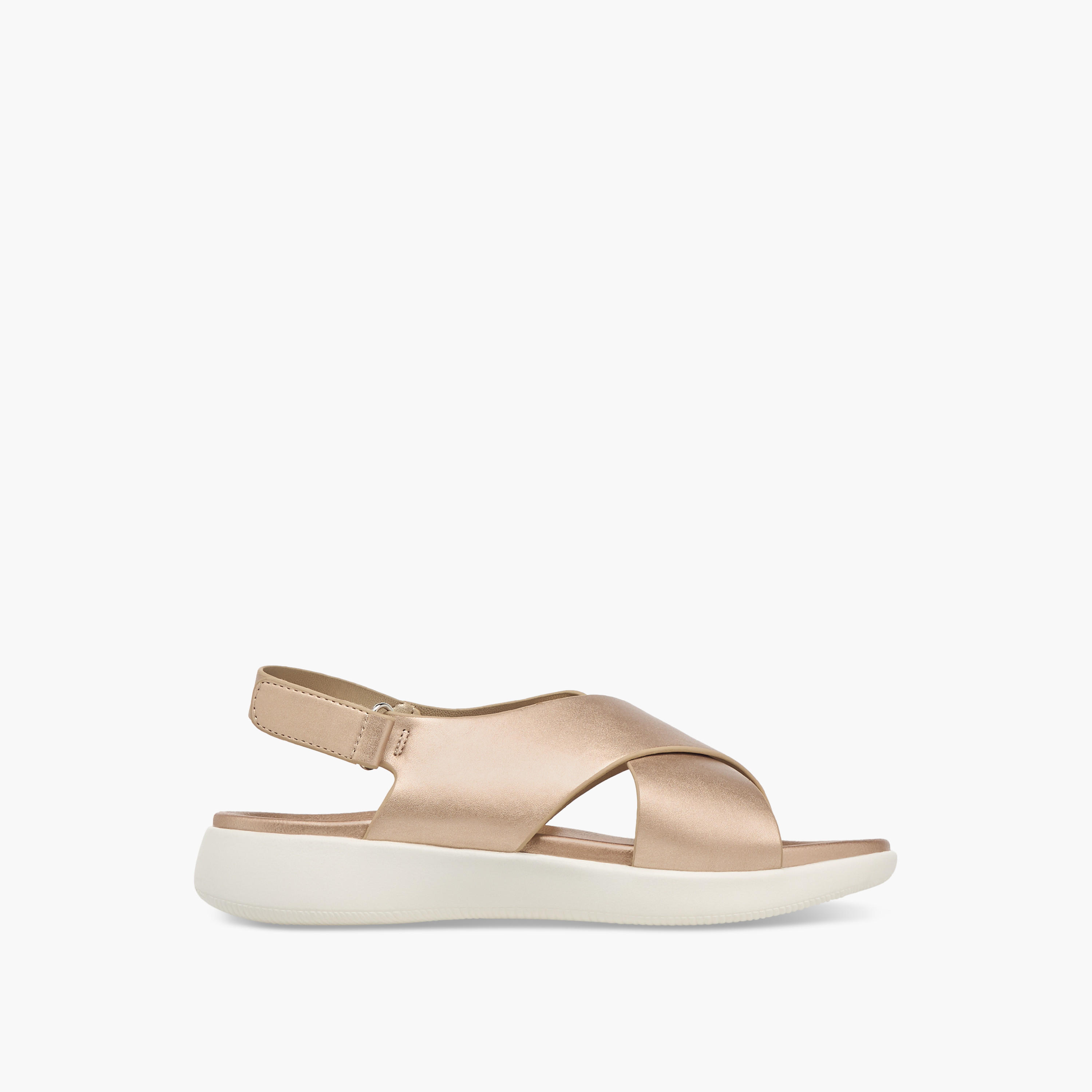 Le Confort Solid Cross Strap Comfort Sandals with Hook and Loop Closure-women-shoes-flats-sandals-image-3
