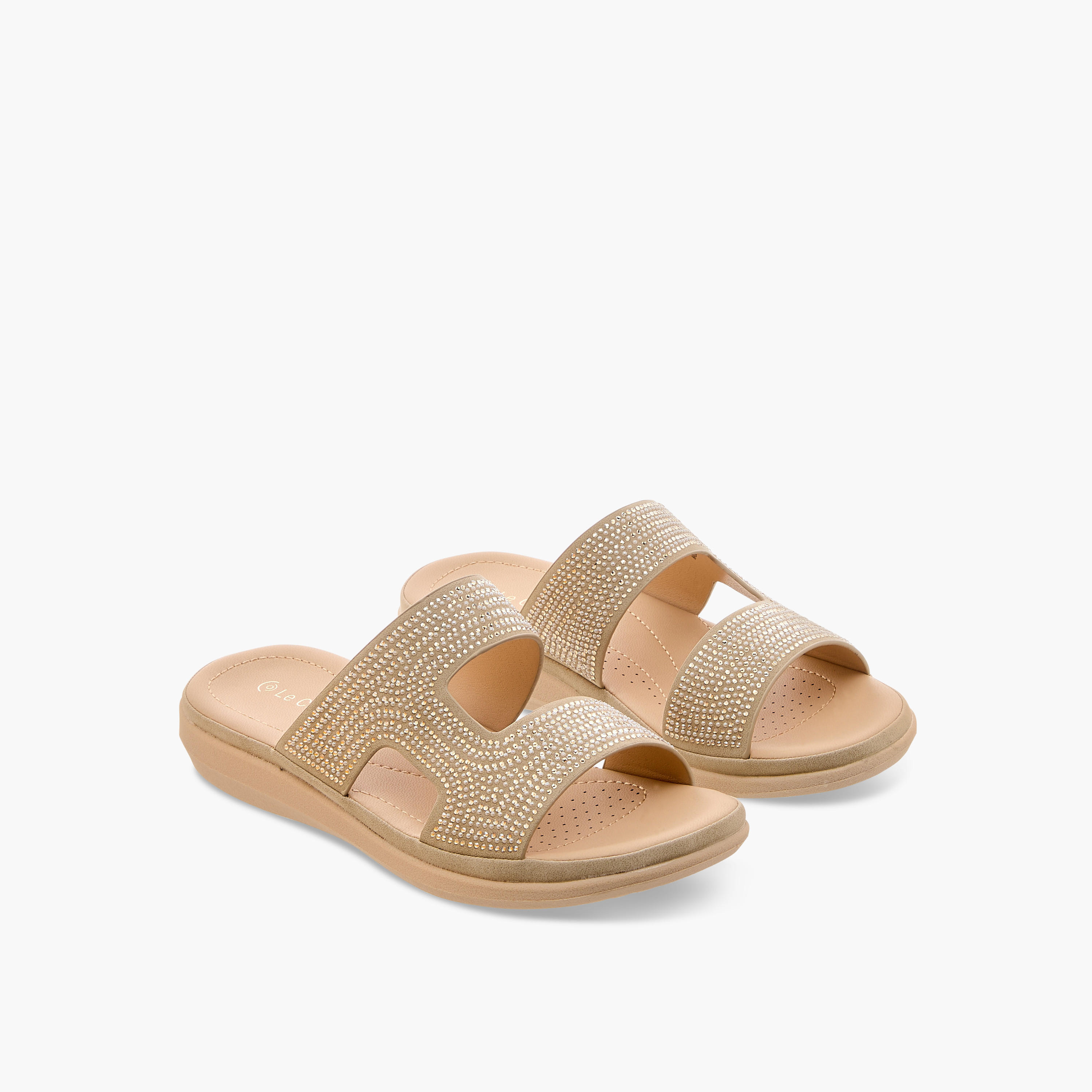 Le Confort Embellished Slip-On Sandals-women-shoes-flats-sandals-image-1