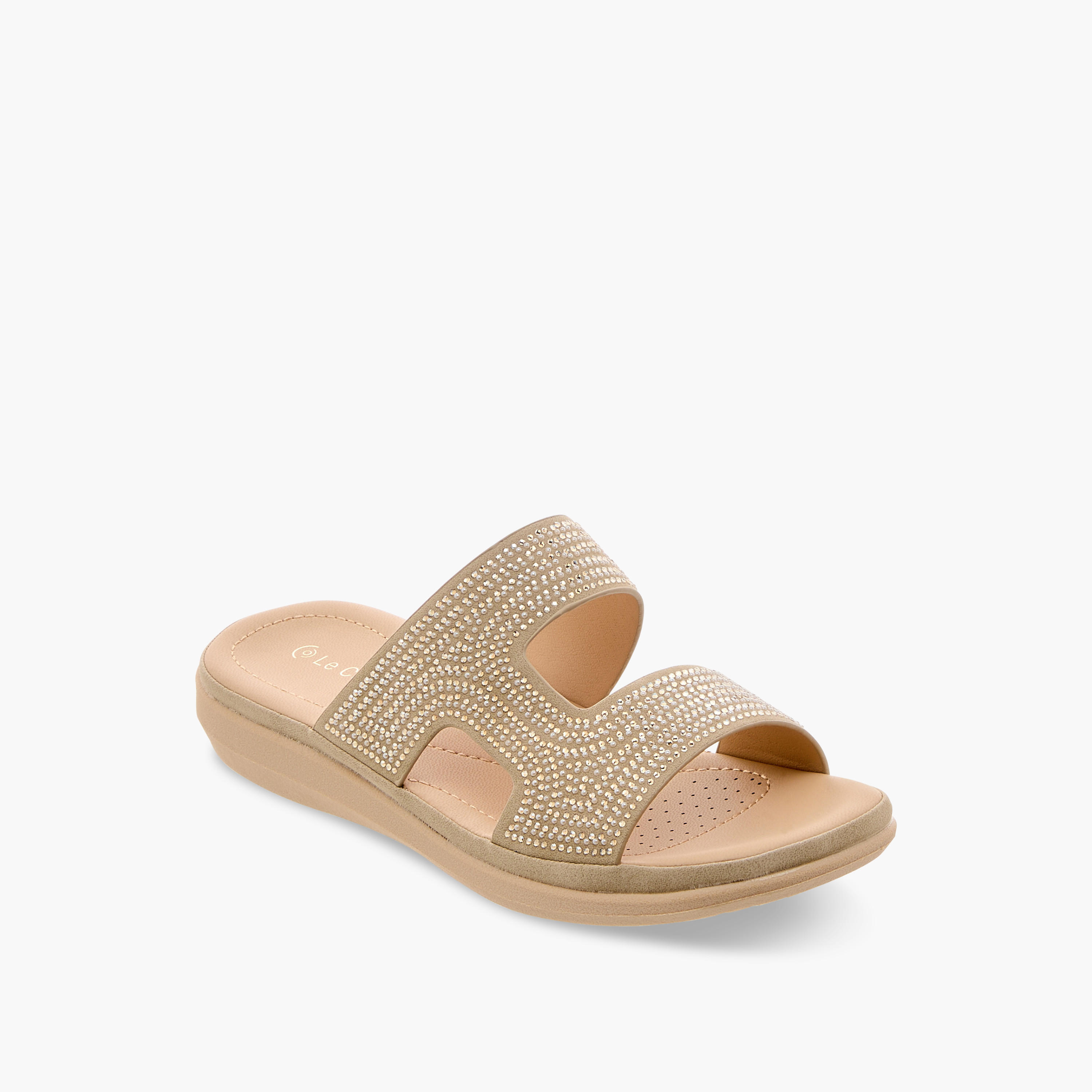 Le Confort Embellished Slip-On Sandals-women-shoes-flats-sandals-image-2