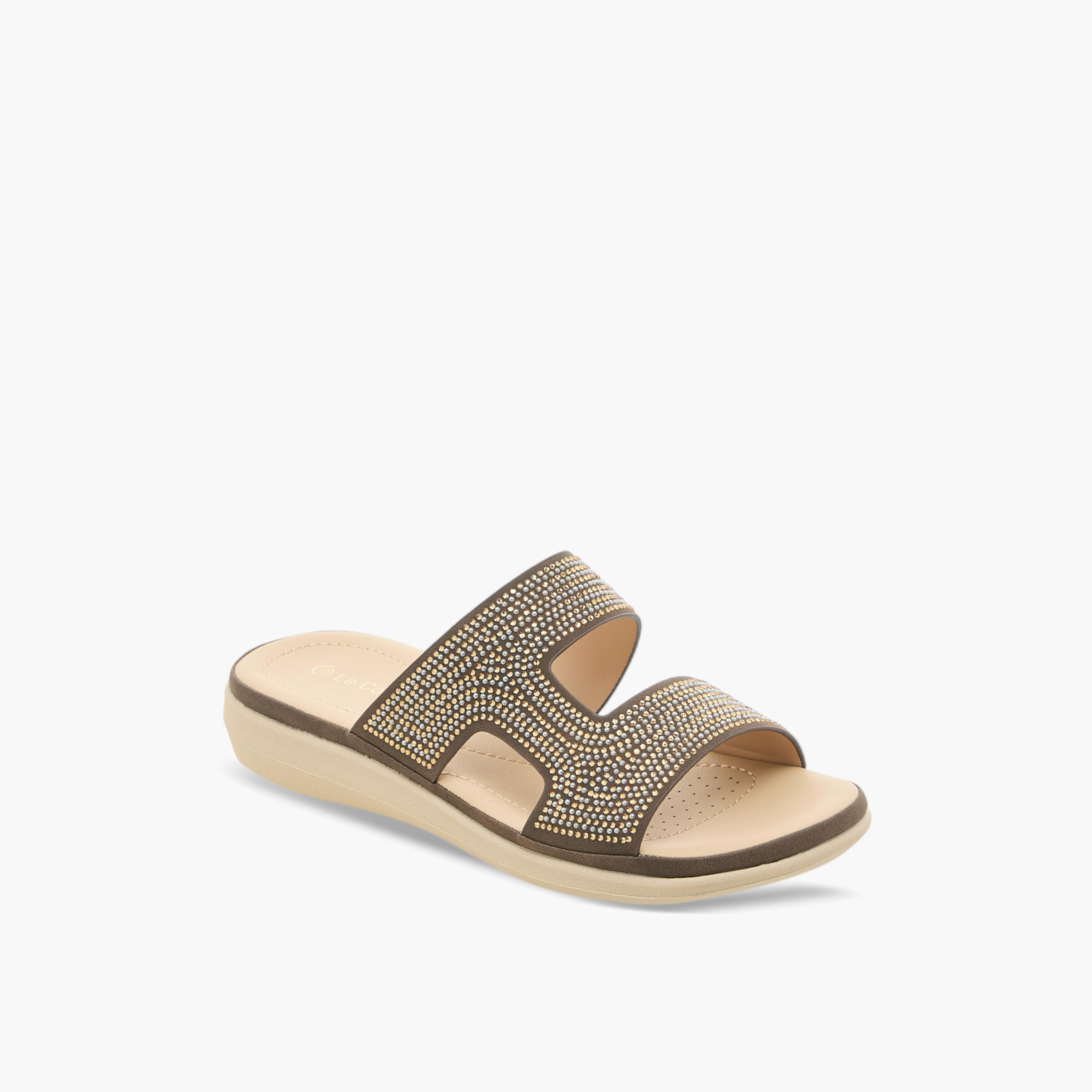 Le Confort Embellished Slip-On Sandals-women-shoes-flats-sandals-image-2
