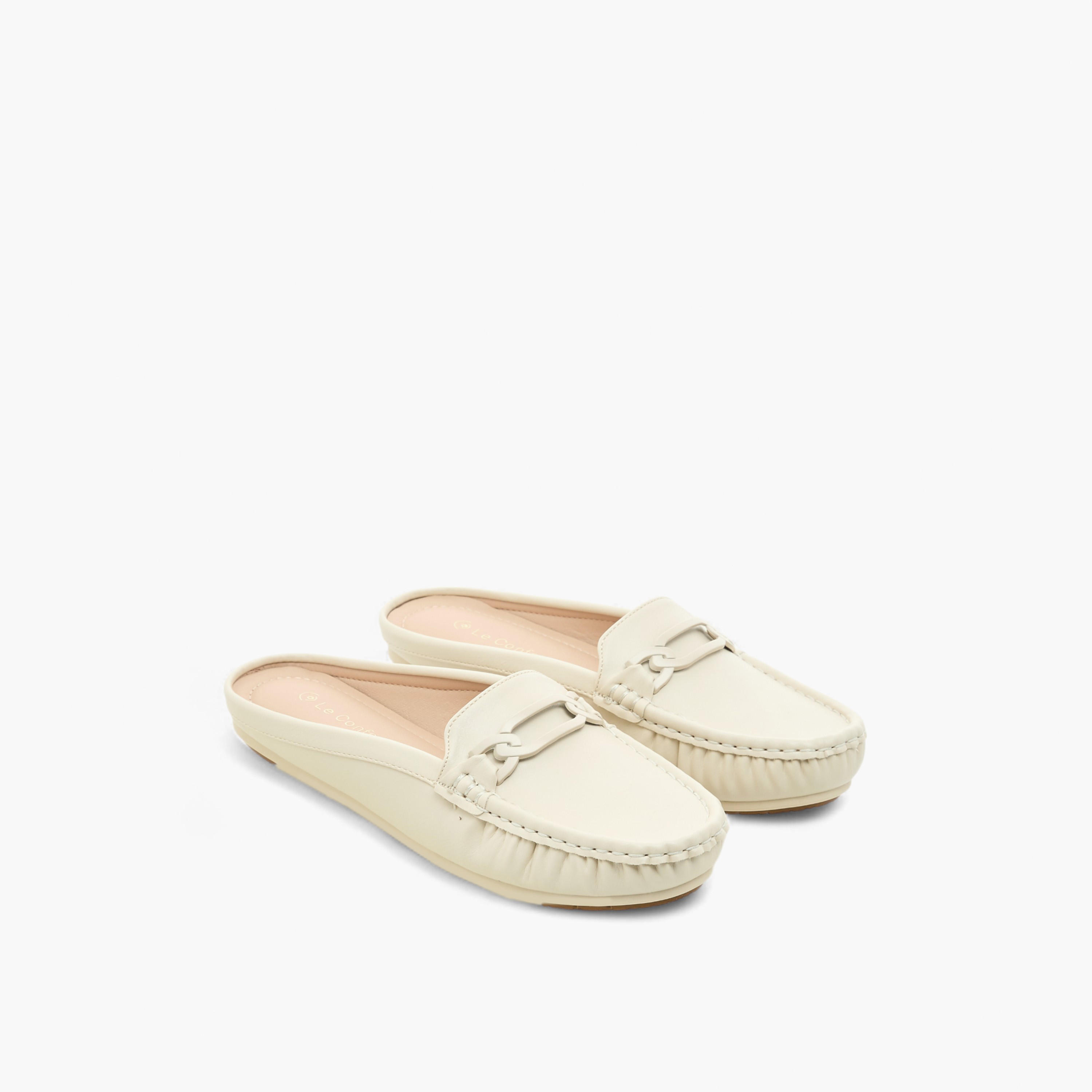Le Confort Solid Metal Accent Slip-On Mules-women-shoes-flats-mules-image-1