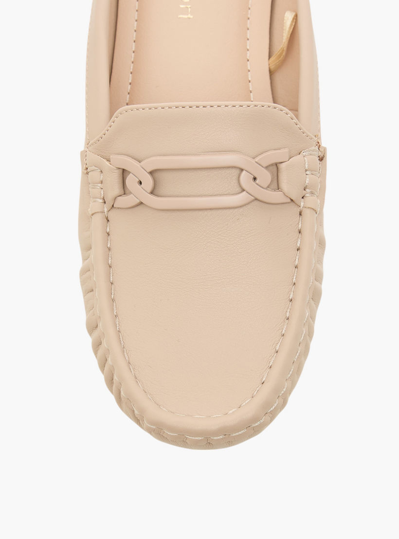 حذاء ميول سادة سهل الارتداء بزينة معدنية من لو كونفورت-women-shoes-flats-mules-image-2