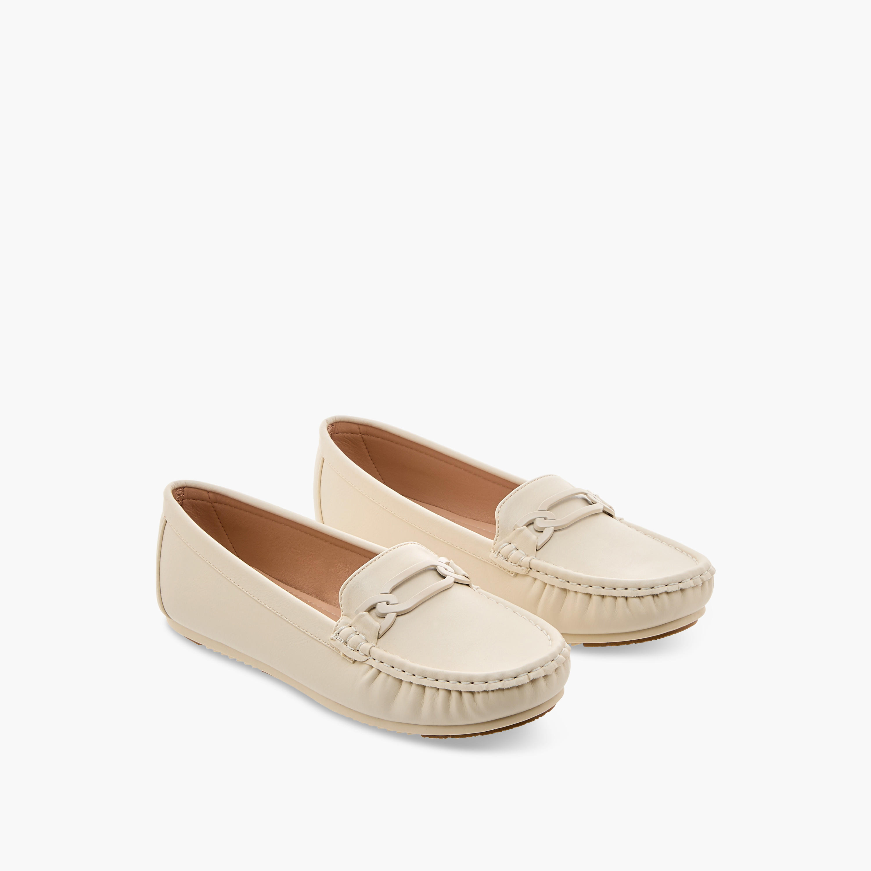 Le Confort Metal Accent Slip-On Loafers-women-shoes-flats-loafers-image-1