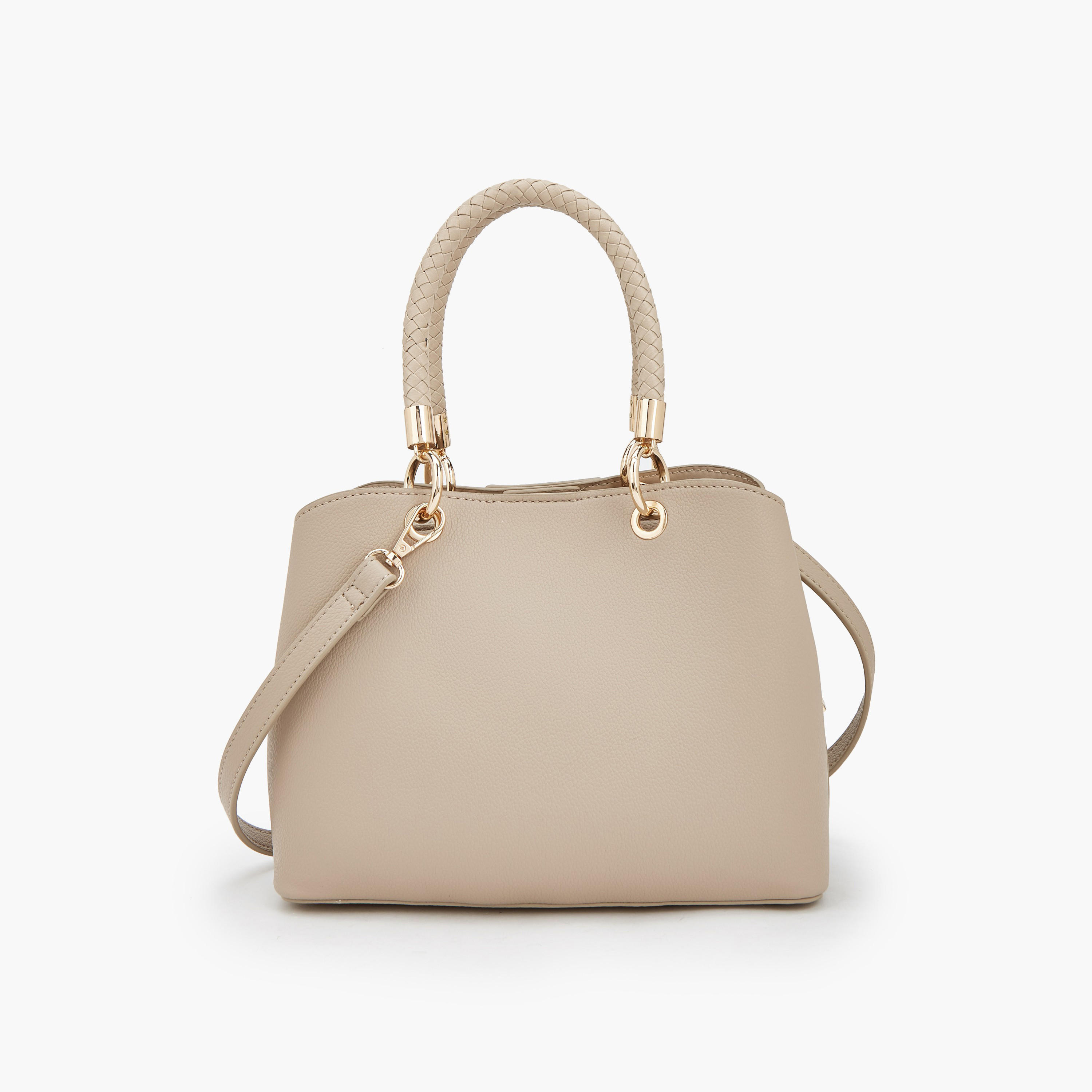 Flora Bella Textured Satchel Bag with Detachable Strap-women-bagsandwallets-handbags-image-5