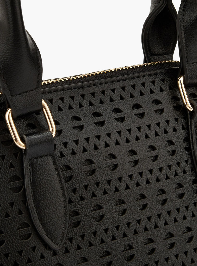 Flora Bella Laser Cut Satchel Bag with Detachable Strap-women-bagsandwallets-handbags-image-4
