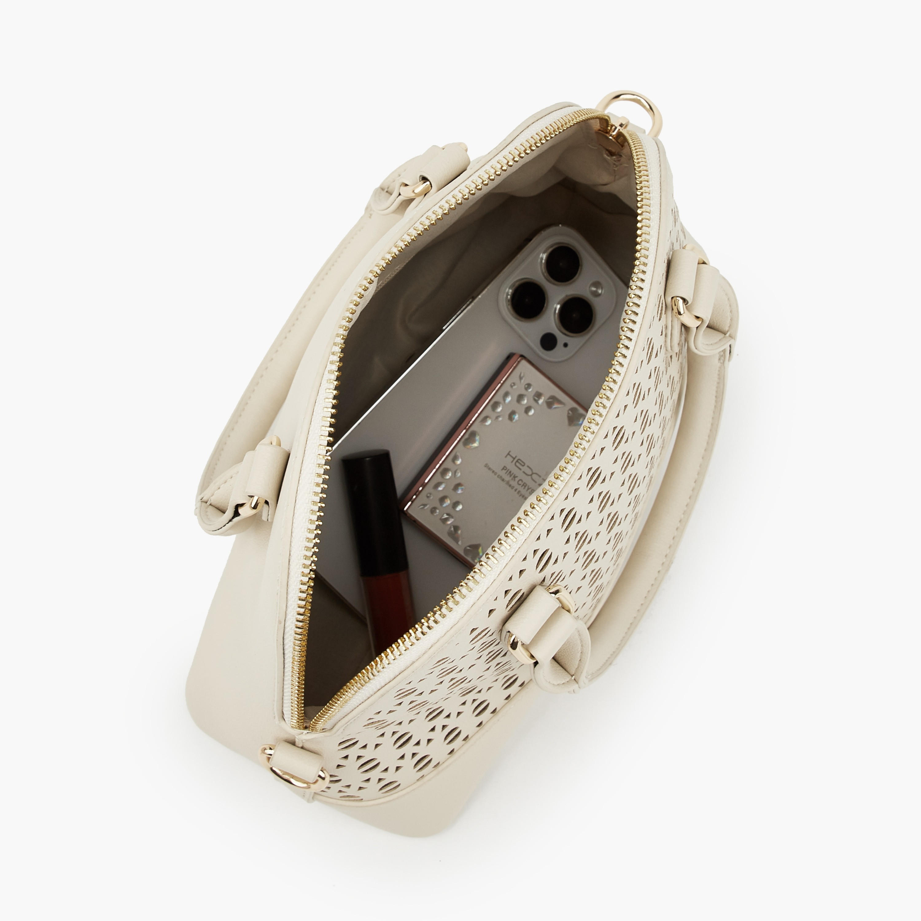 شنطة ساتشيل بنقوش ليزر وحزام قابل للفصل من فلورا بيلا-women-bagsandwallets-handbags-image-7
