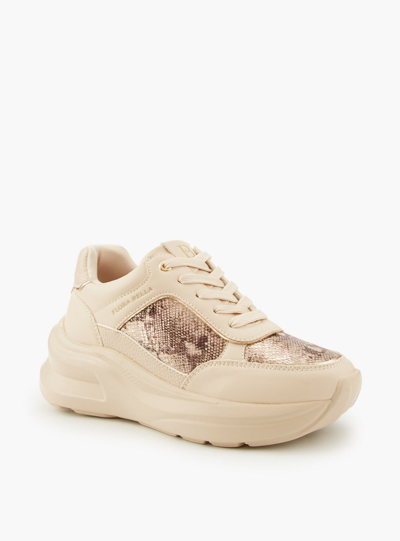 Flora Bella Animal Textured Lace-Up Sneakers-women-shoes-sneakers-image-3