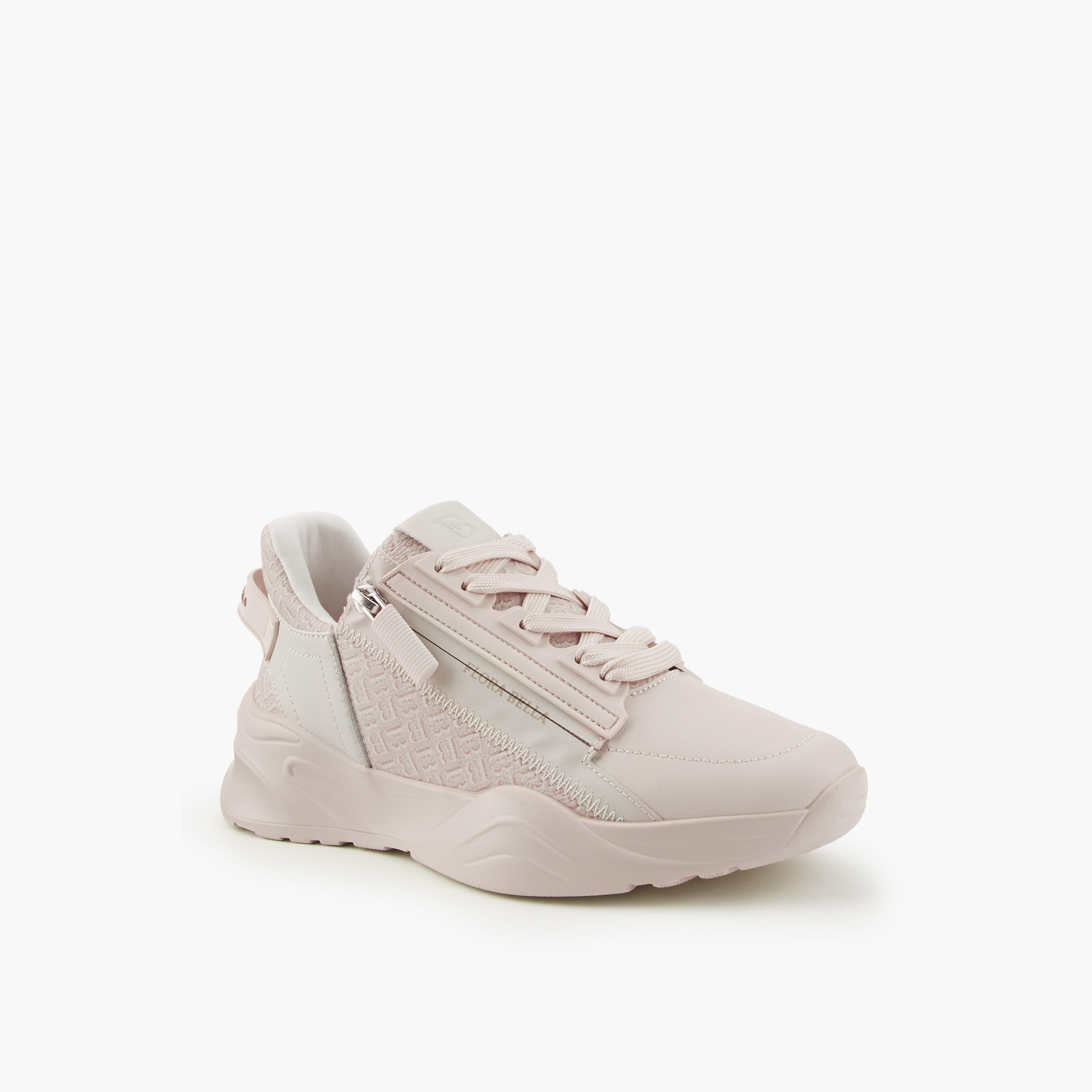 Flora Bella Monogram Print Lace-Up Sneakers-women-shoes-sneakers-image-3