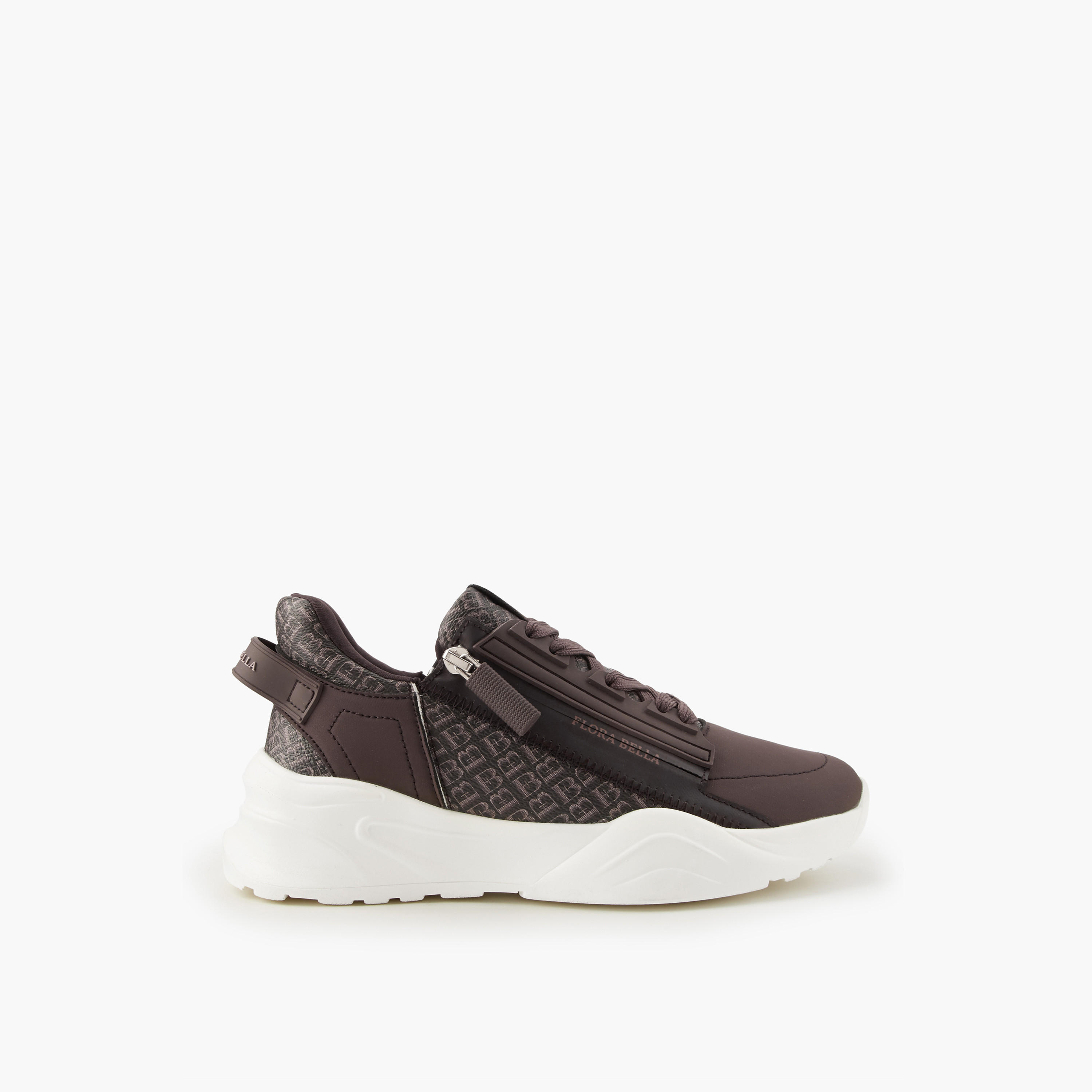 حذاء سنيكرز برباط إغلاق وطبعات مونوجرام من فلورا بيلا-women-shoes-sneakers-image-2