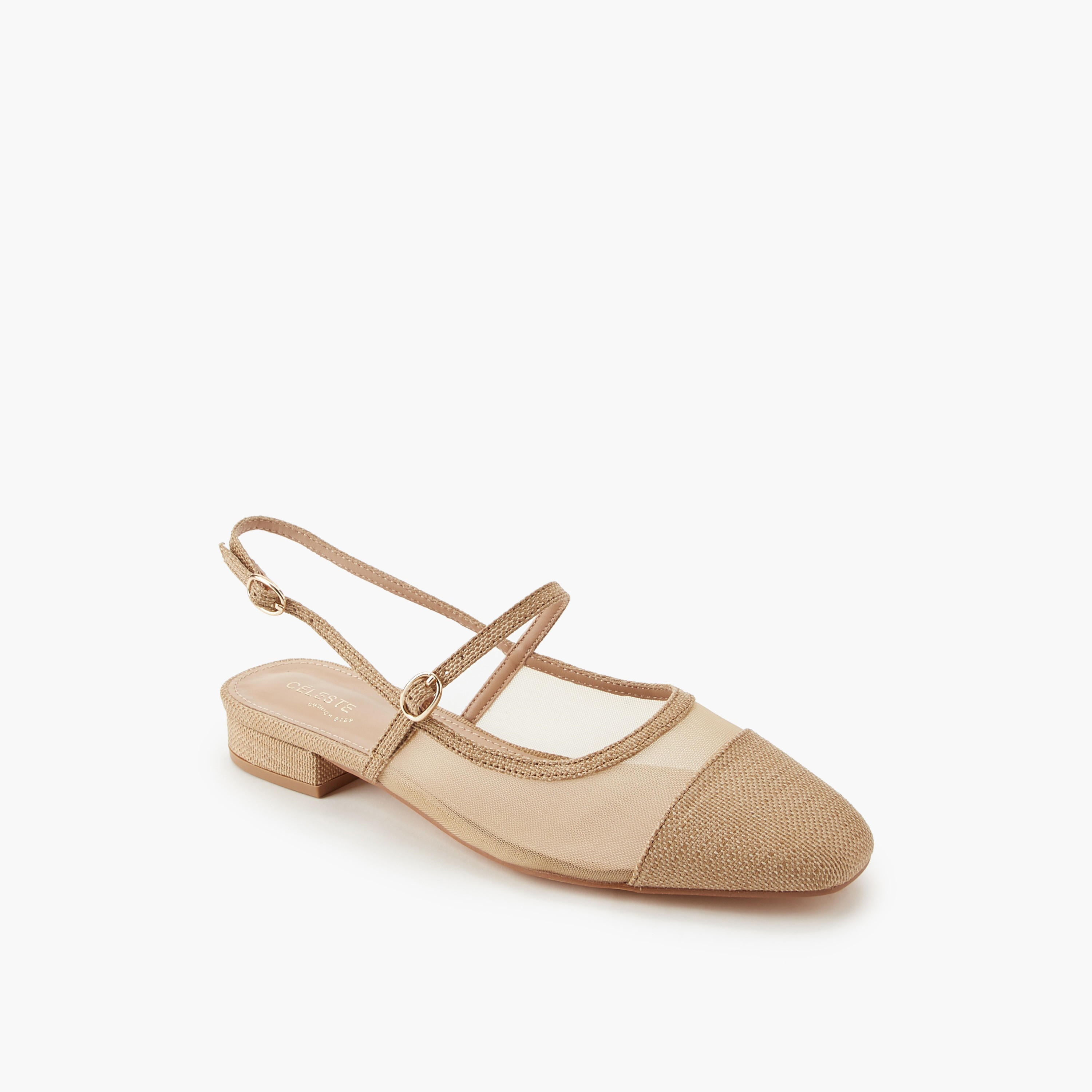 Celeste Women Textured Buckle Closure Sandals-women-shoes-flats-sandals-image-2