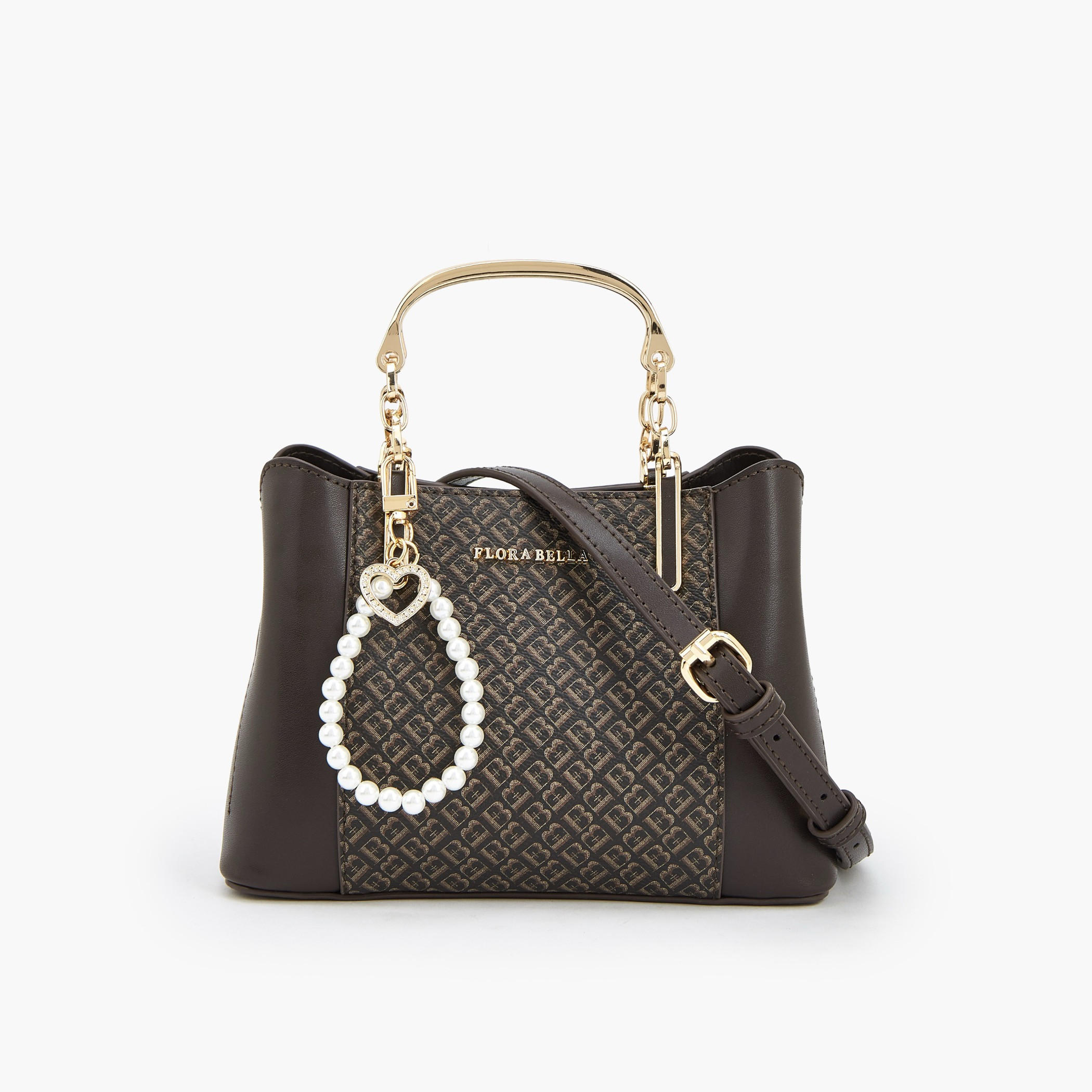 Flora Bella Monogram Print Tote Bag with Pearl Charm-women-bagsandwallets-handbags-image-1