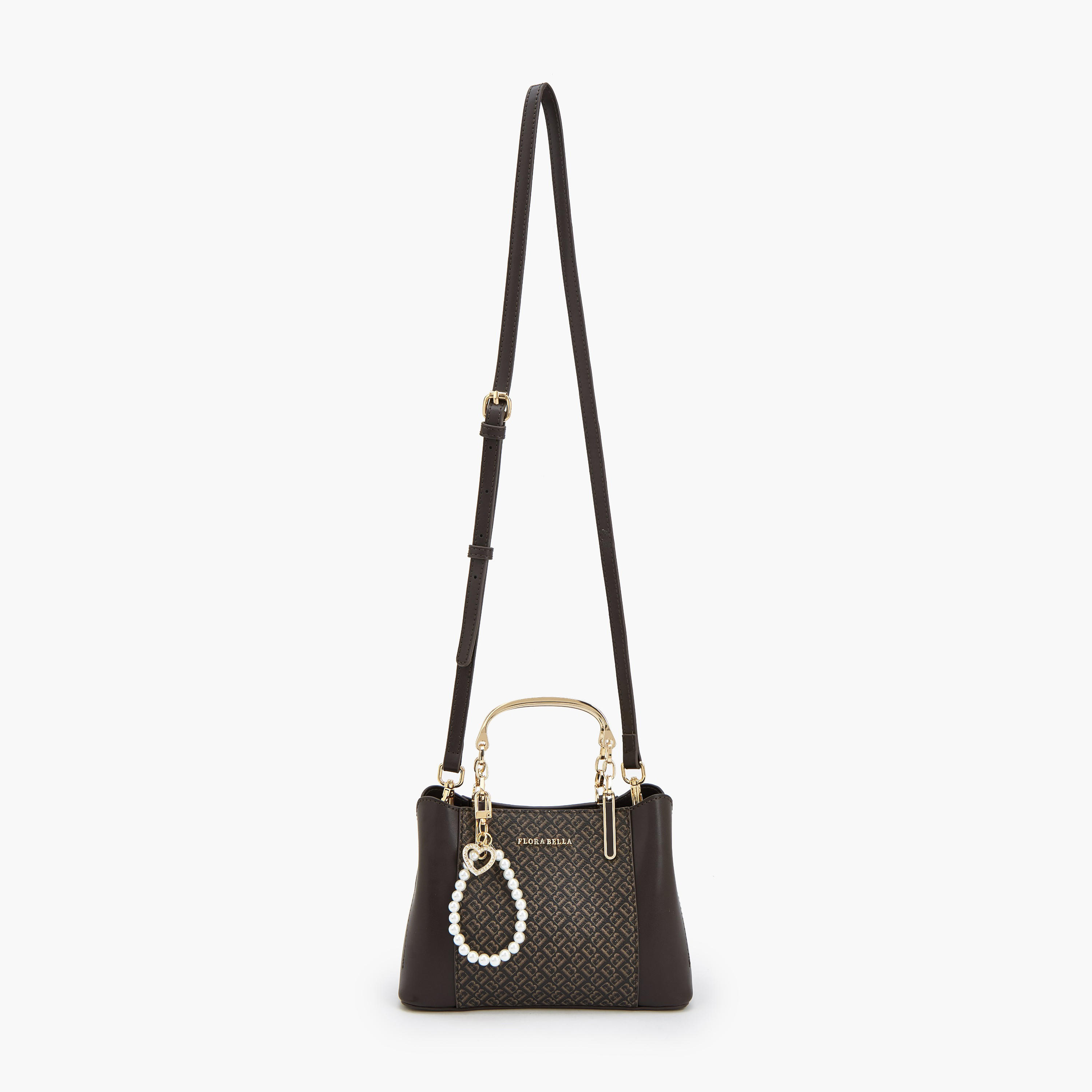 Flora Bella Monogram Print Tote Bag with Pearl Charm-women-bagsandwallets-handbags-image-2