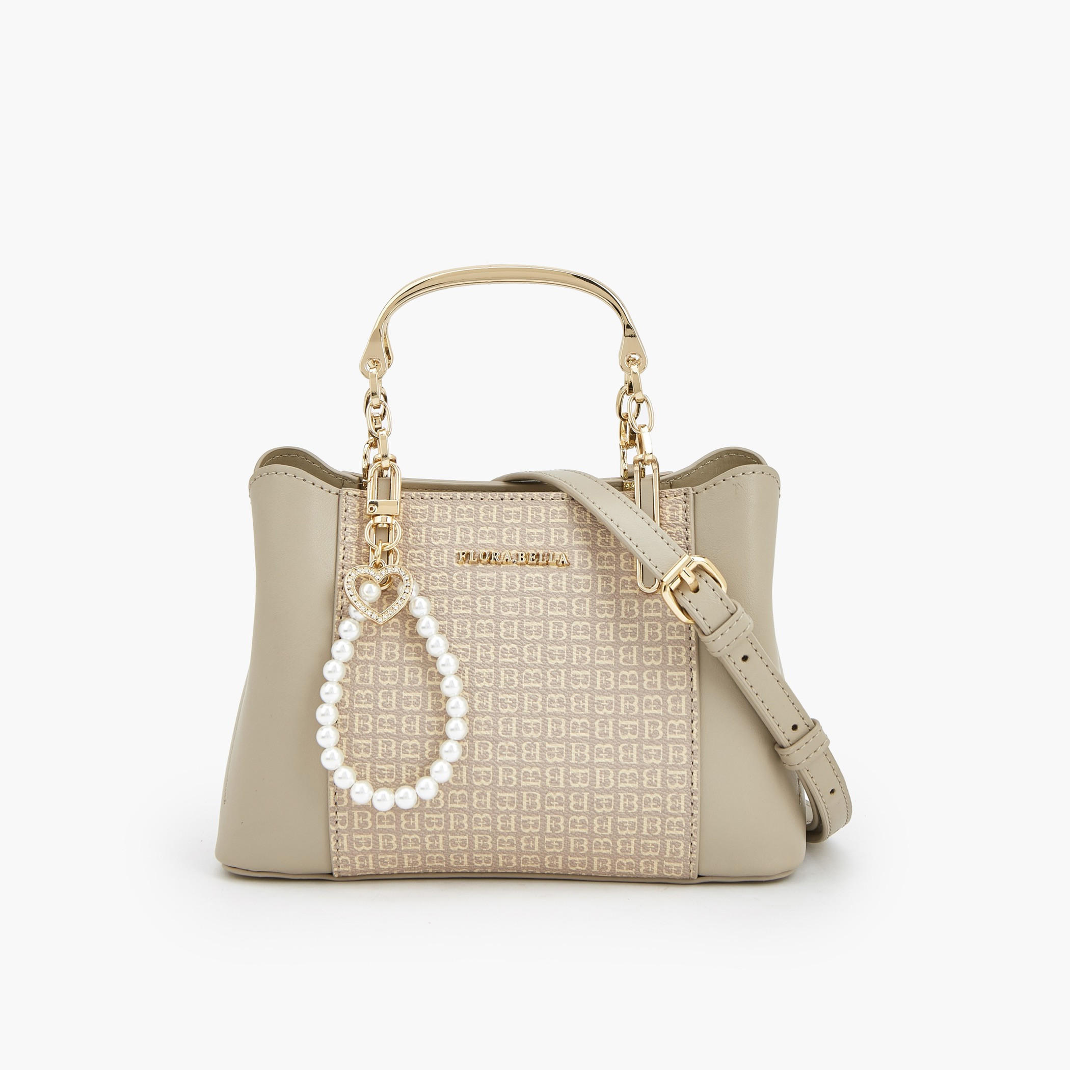 شنطة توتي بطبعات مونوجرام ودلاية لؤلؤ من فلورا بيلا-women-bagsandwallets-handbags-image-1