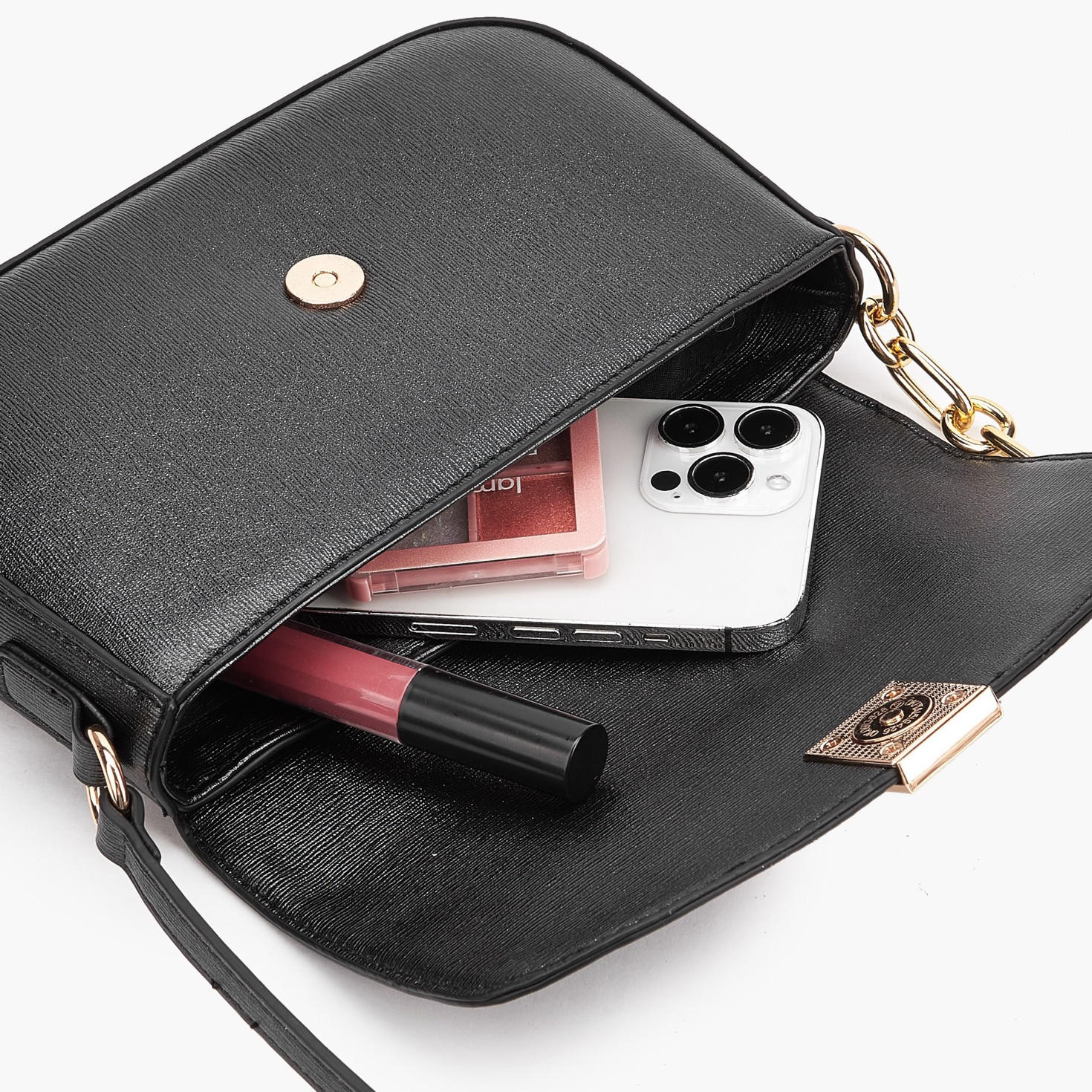 شنطة كتف بارزة الملمس بزر إغلاق من فلورا بيلا-women-bagsandwallets-handbags-image-6