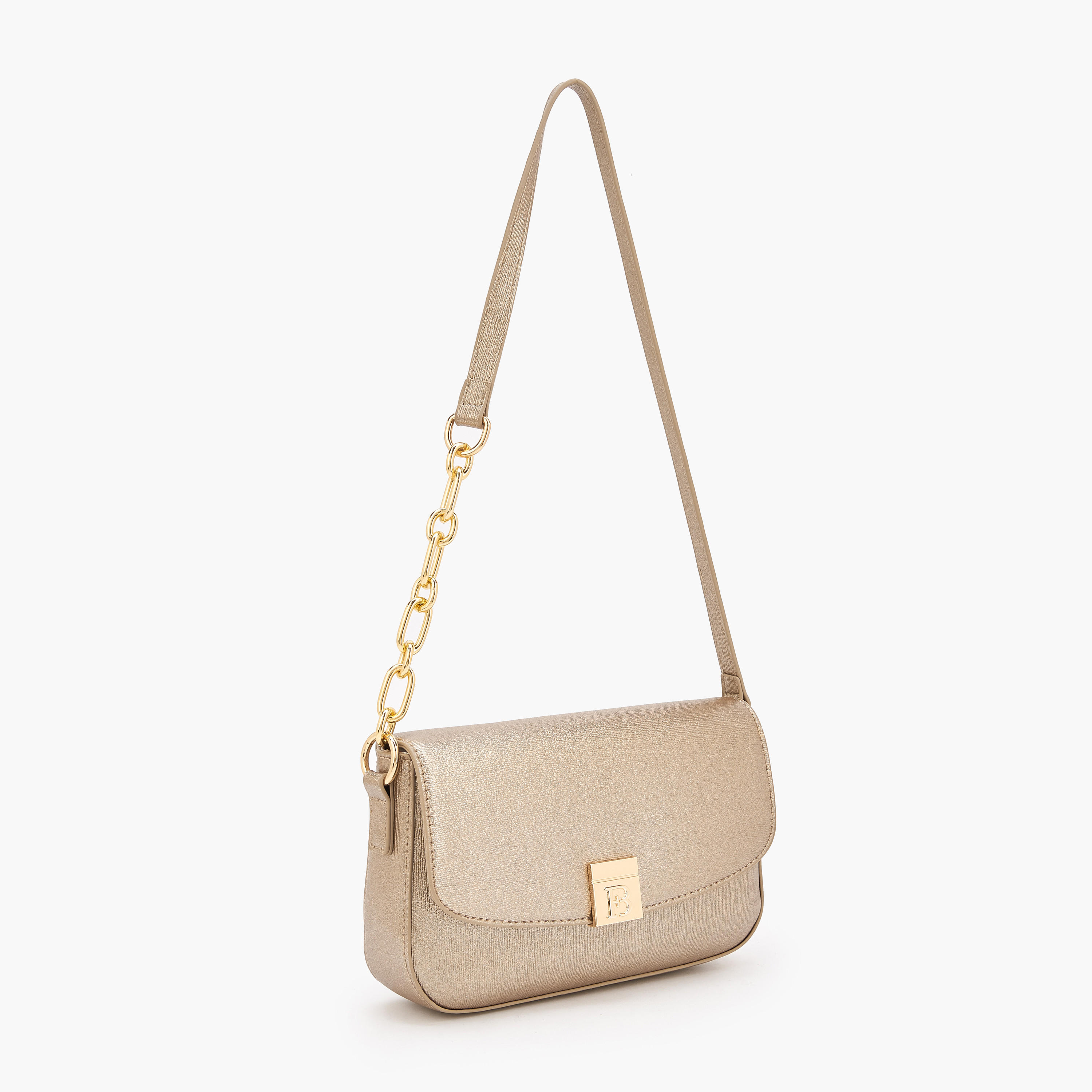 Flora Bella Textured Shoulder Bag with Button Closure-women-bagsandwallets-handbags-image-2