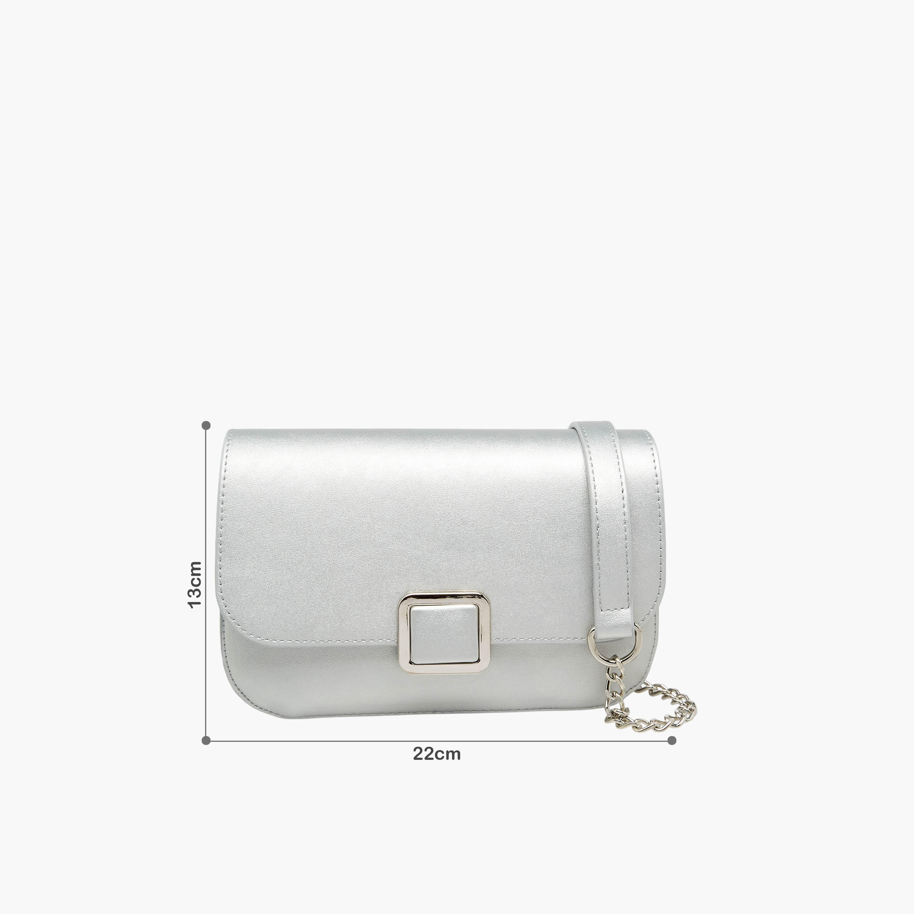 شنطة كروس بودي بارزة الملمس بحزام سلسلة قابل للفصل من فلورا بيلا-women-bagsandwallets-handbags-image-2