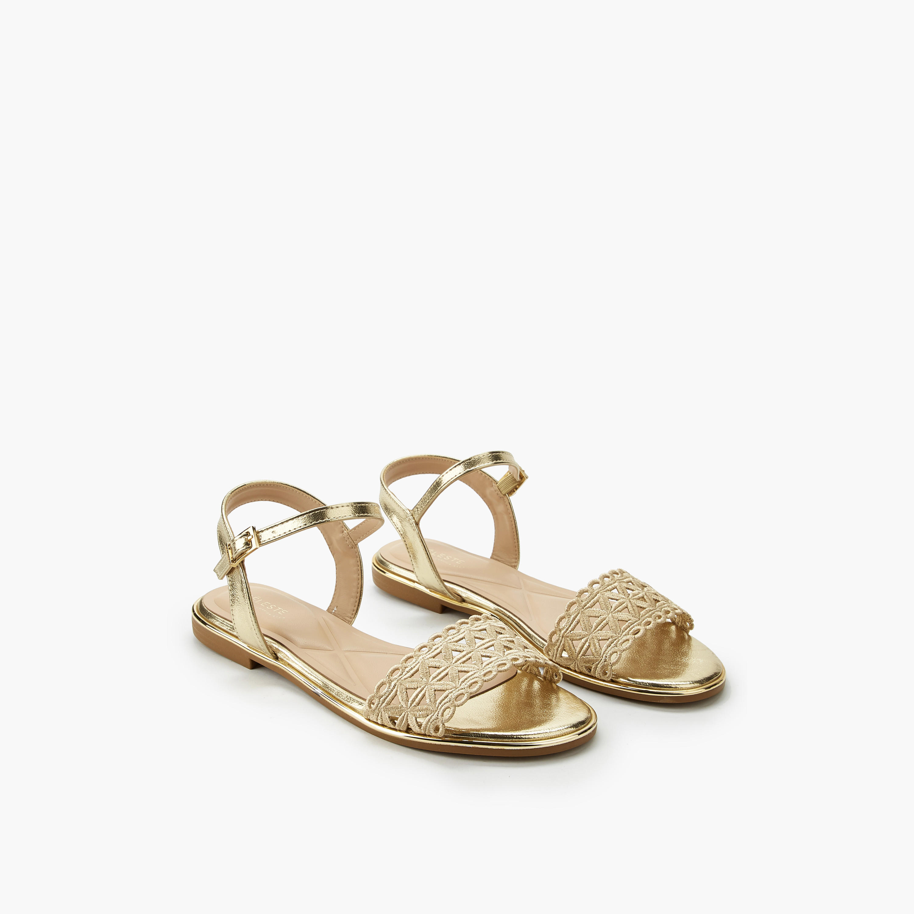 Celeste Women Buckle Strap Sandals-women-shoes-flats-sandals-image-1