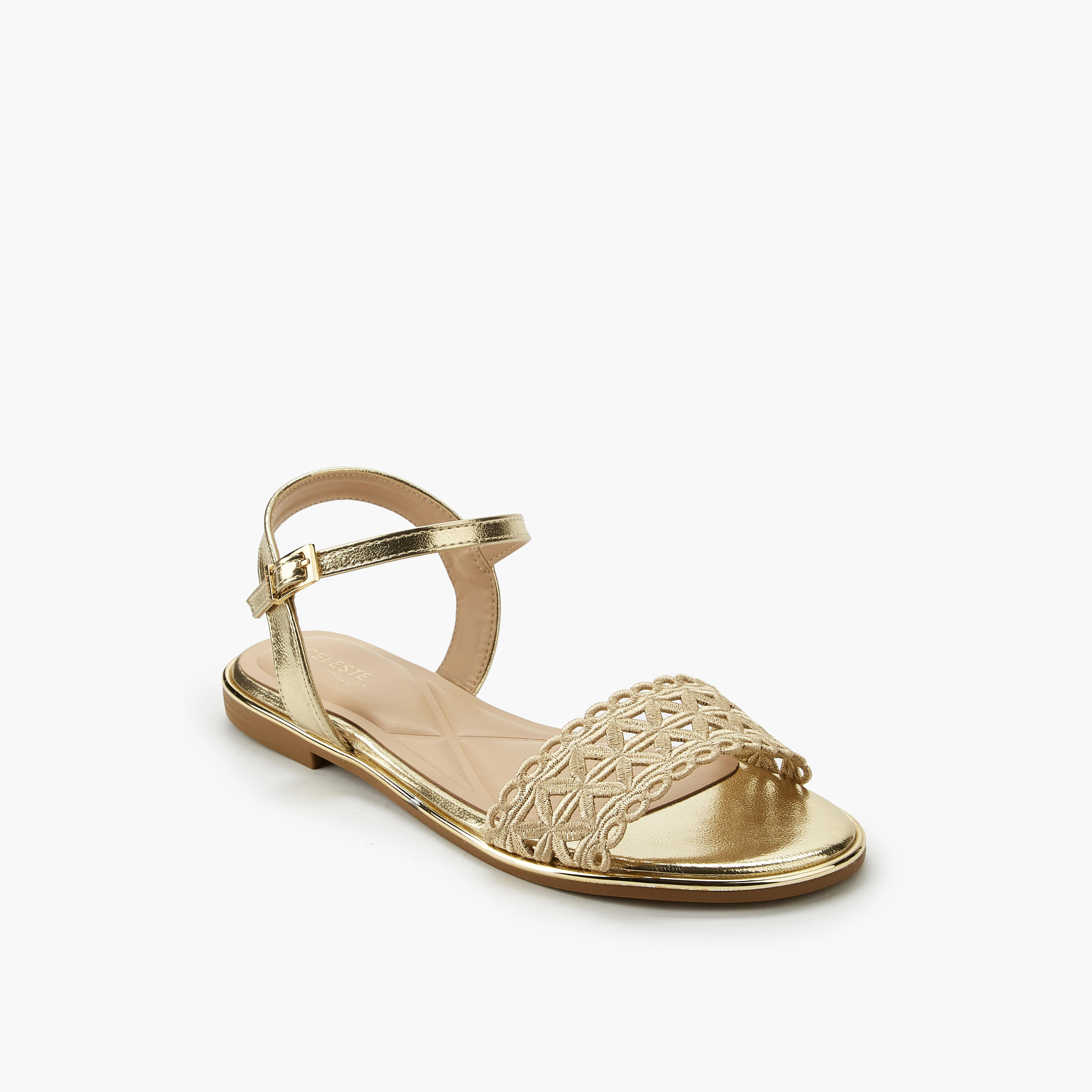 Celeste Women Buckle Strap Sandals-women-shoes-flats-sandals-image-3
