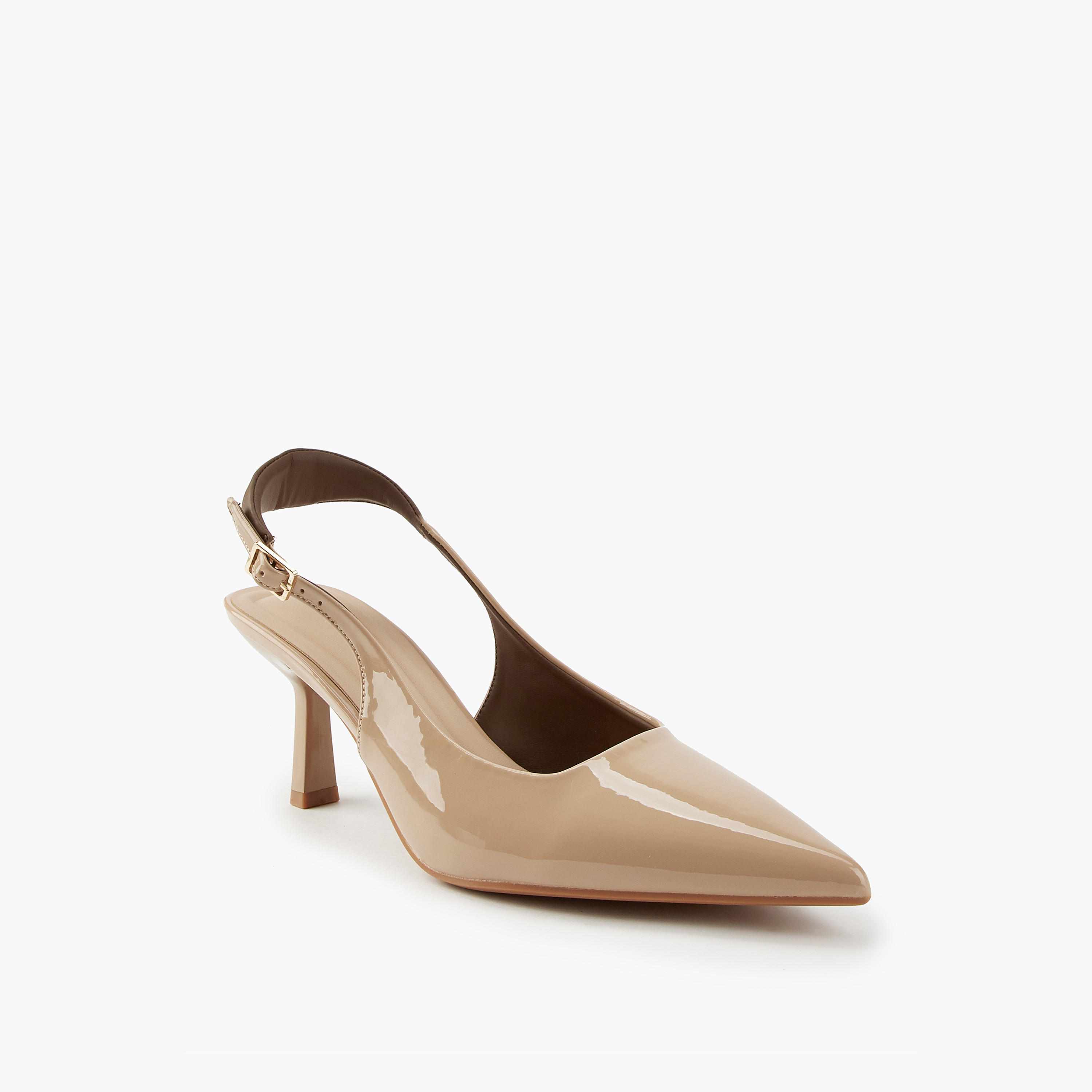 Flora Bella Solid Pointed Toe Shoes with Buckle Closure and Stiletto Heels-women-shoes-heels-image-3