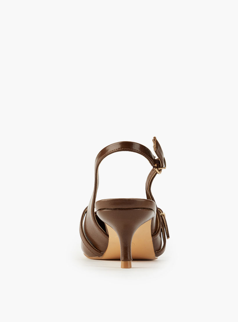 Flora Bella Solid Pointed Toe Shoes with Buckle Closure and Kitten Heels-women-shoes-heels-image-5