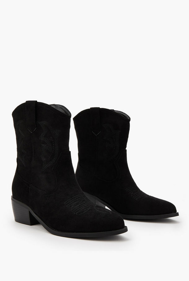 بوت بطول الكاحل وكعب سميك للنساء من فلورا بيلا-women-winterwear-image-1