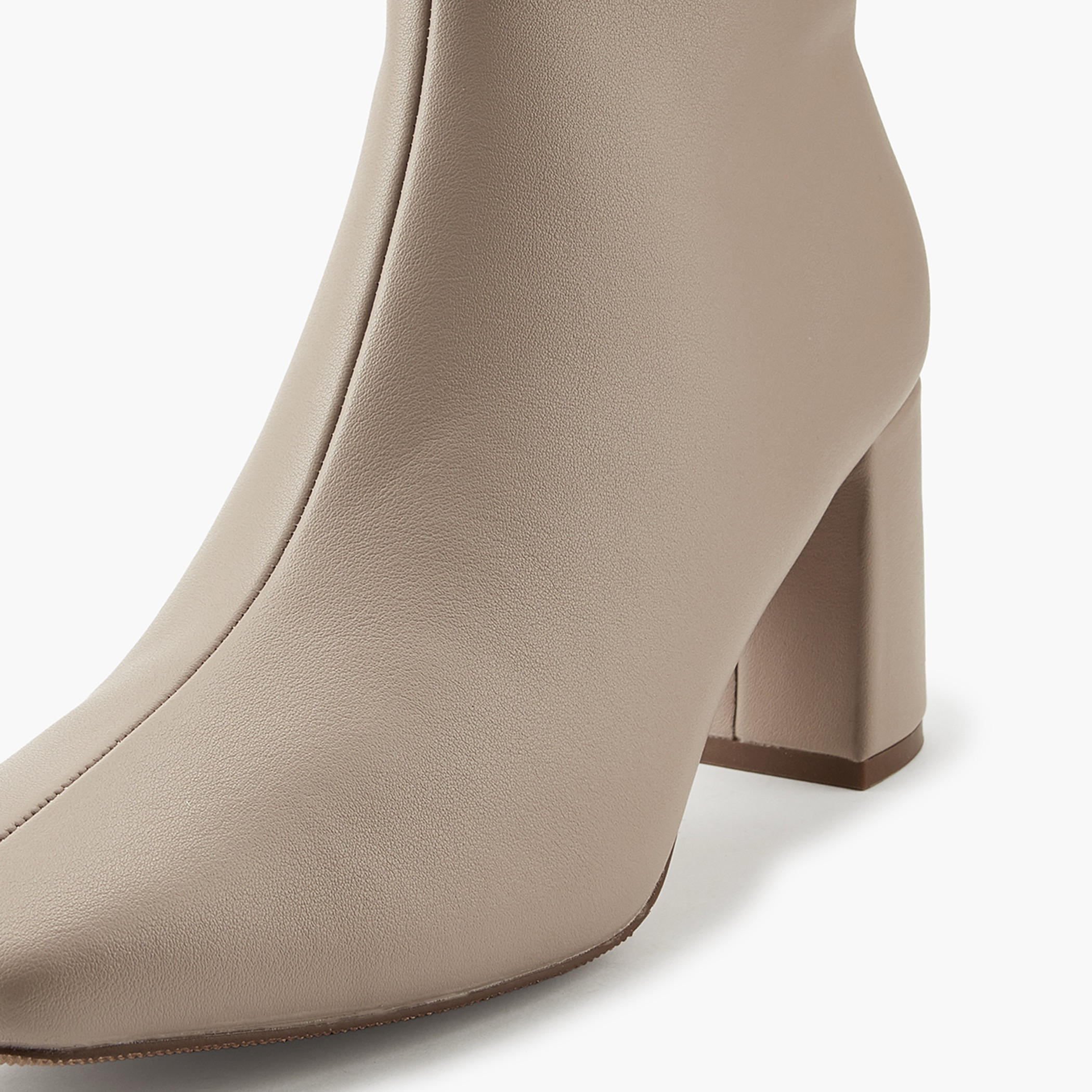 Flora Bella Solid Ankle Boots with Block Heels and Zip Closure-women-shoes-boots-image-4