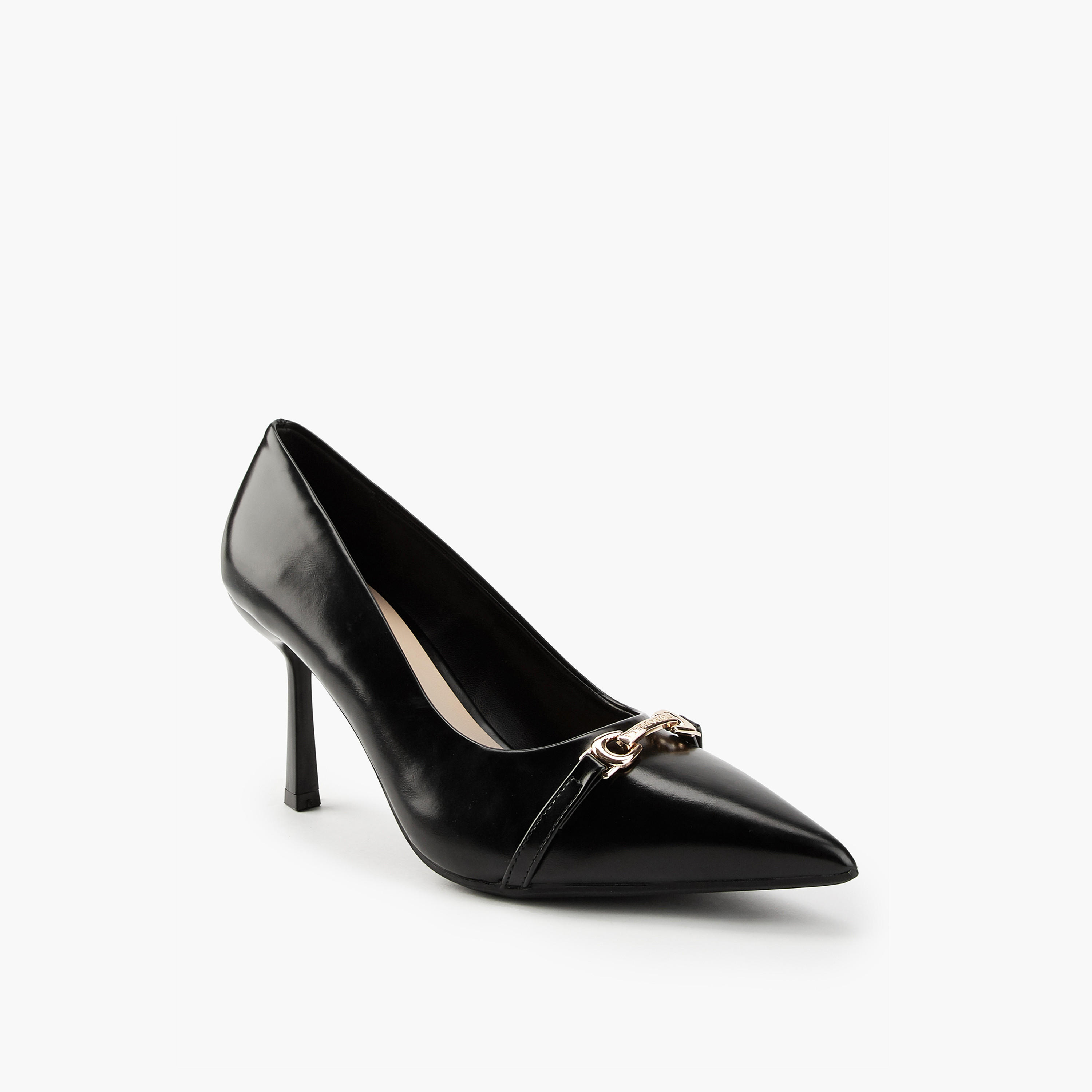 Flora Bella Metallic Accent Pointed Toe Pumps with Stiletto Heels-women-shoes-heels-image-3