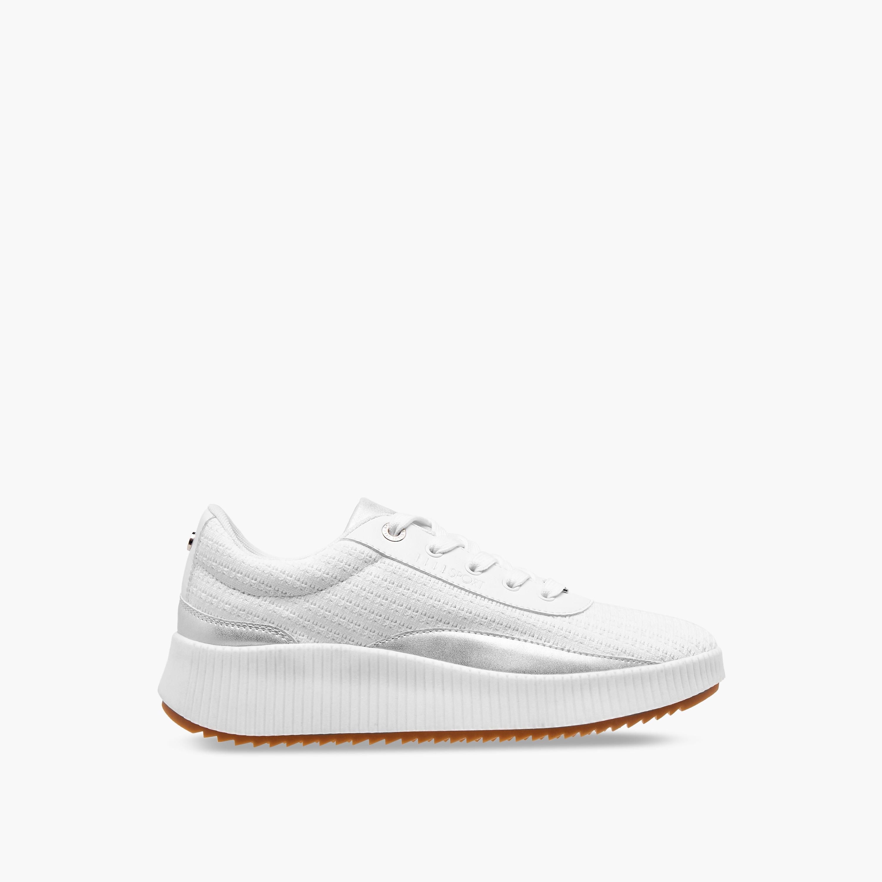 Elle Women's Textured Sneakers with Chunky Sole and Lace-Up Closure-women-shoes-sneakers-image-3