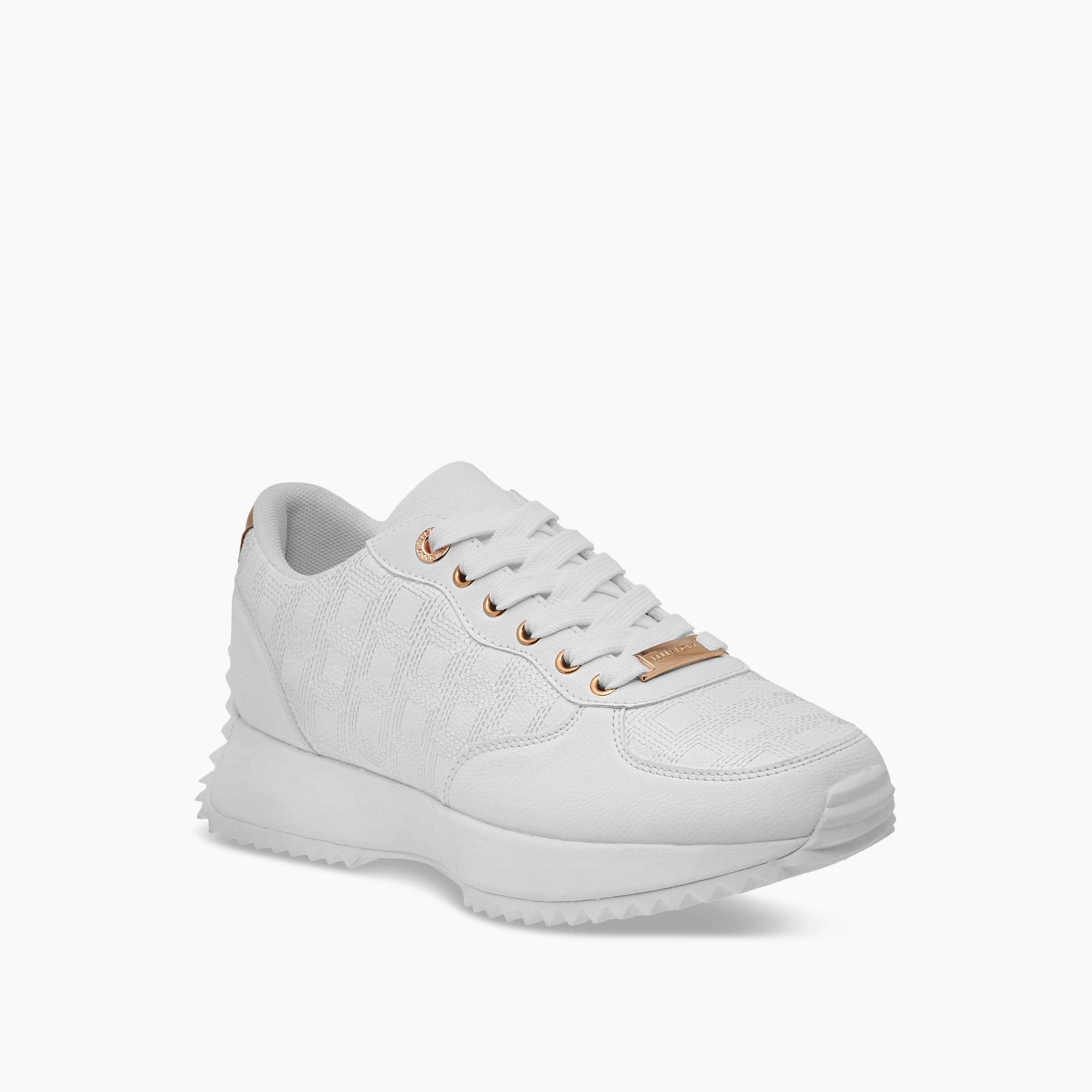 Elle Women's Embroidered Sneakers with Lace-Up Closure-women-shoes-sneakers-image-2
