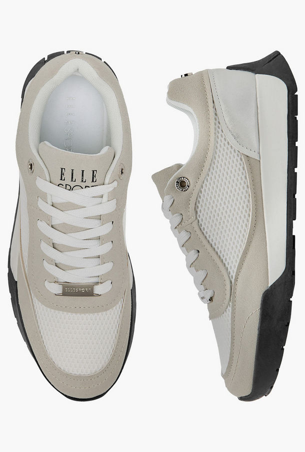 Elle Women's Logo Detail Sneakers with Lace-Up Closure-women-image-1