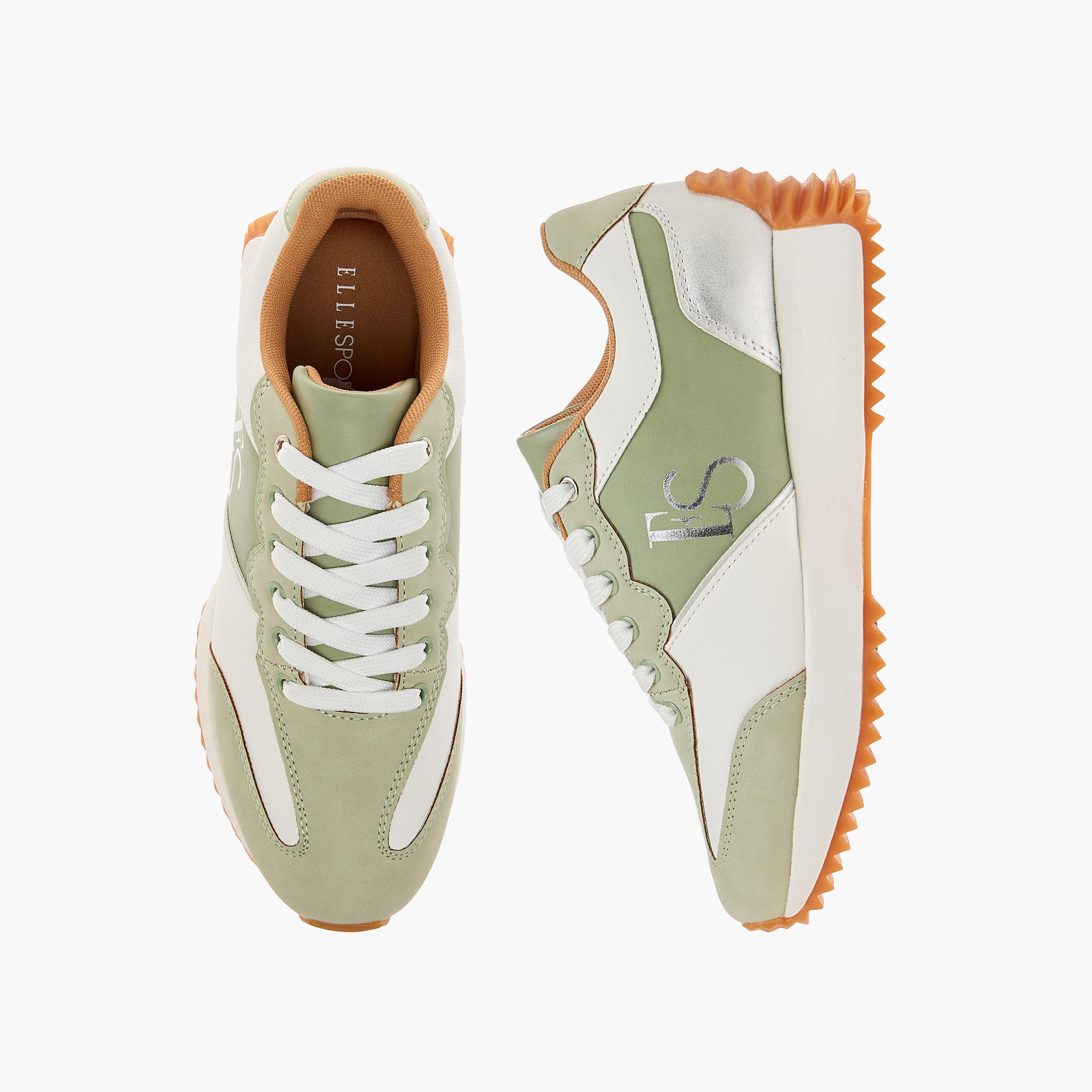 Elle Women's Panelled Sneakers with Lace-Up Closure-women-shoes-sneakers-image-1