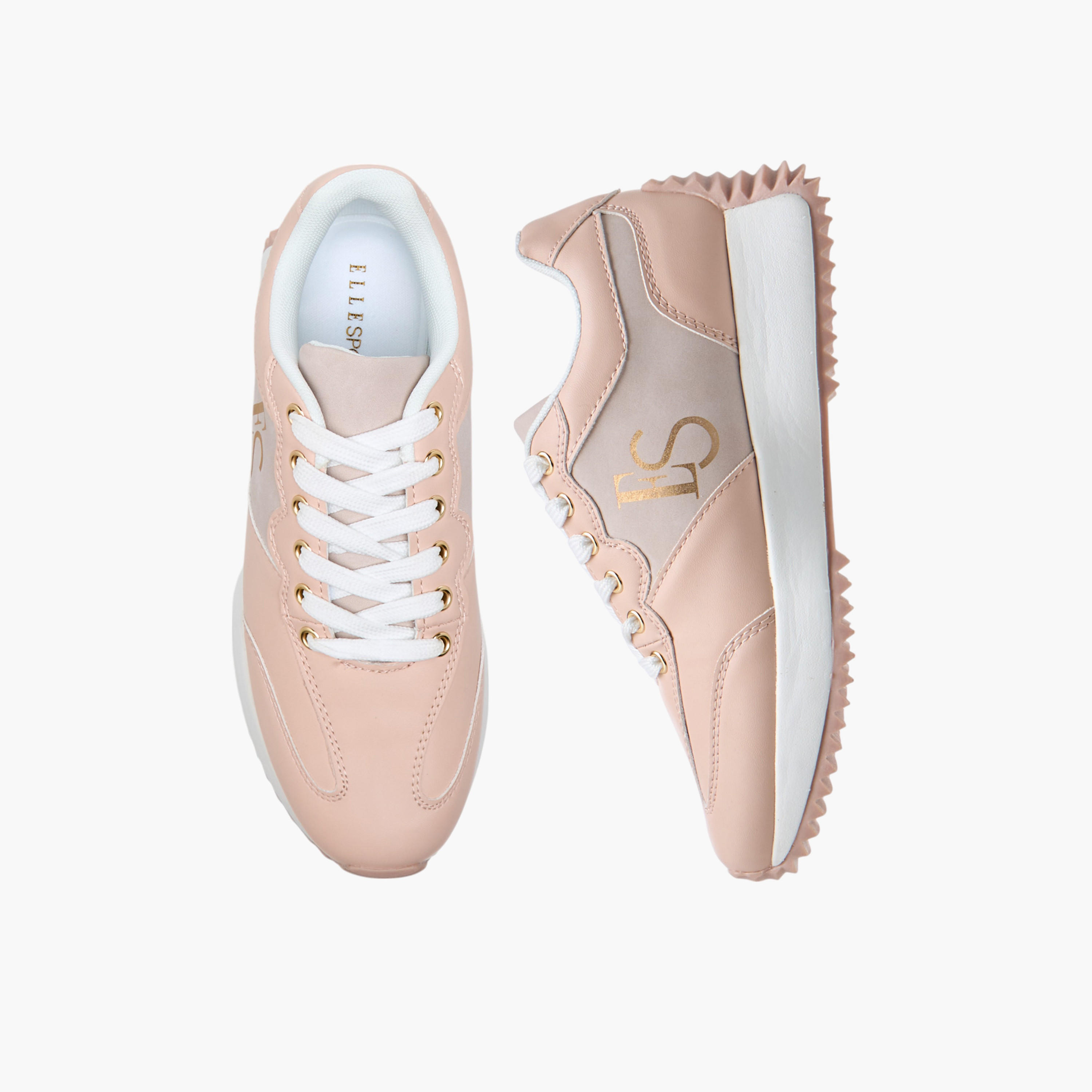 Elle Women's Panelled Sneakers with Lace-Up Closure-women-shoes-sneakers-image-1