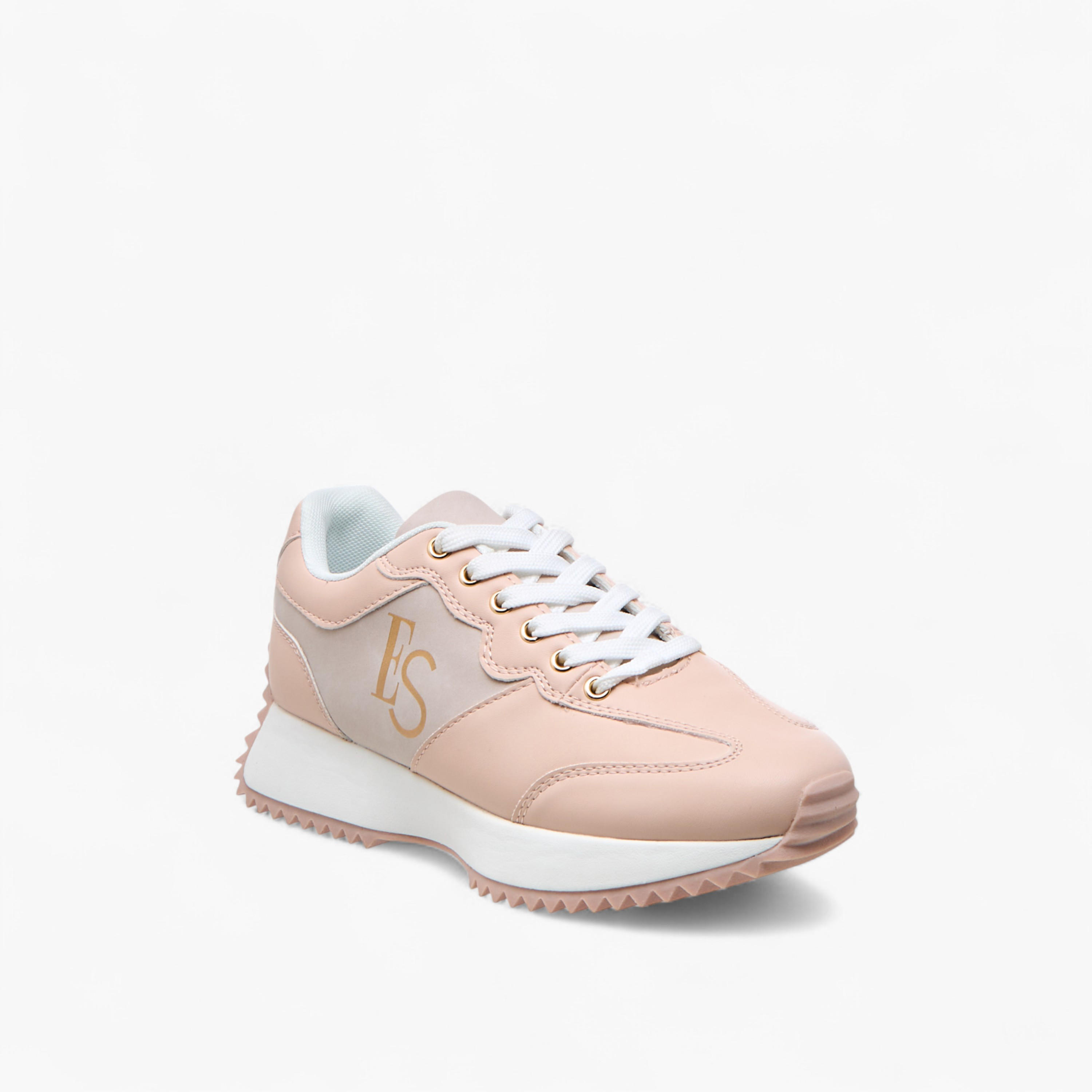 Elle Women's Panelled Sneakers with Lace-Up Closure-women-shoes-sneakers-image-2
